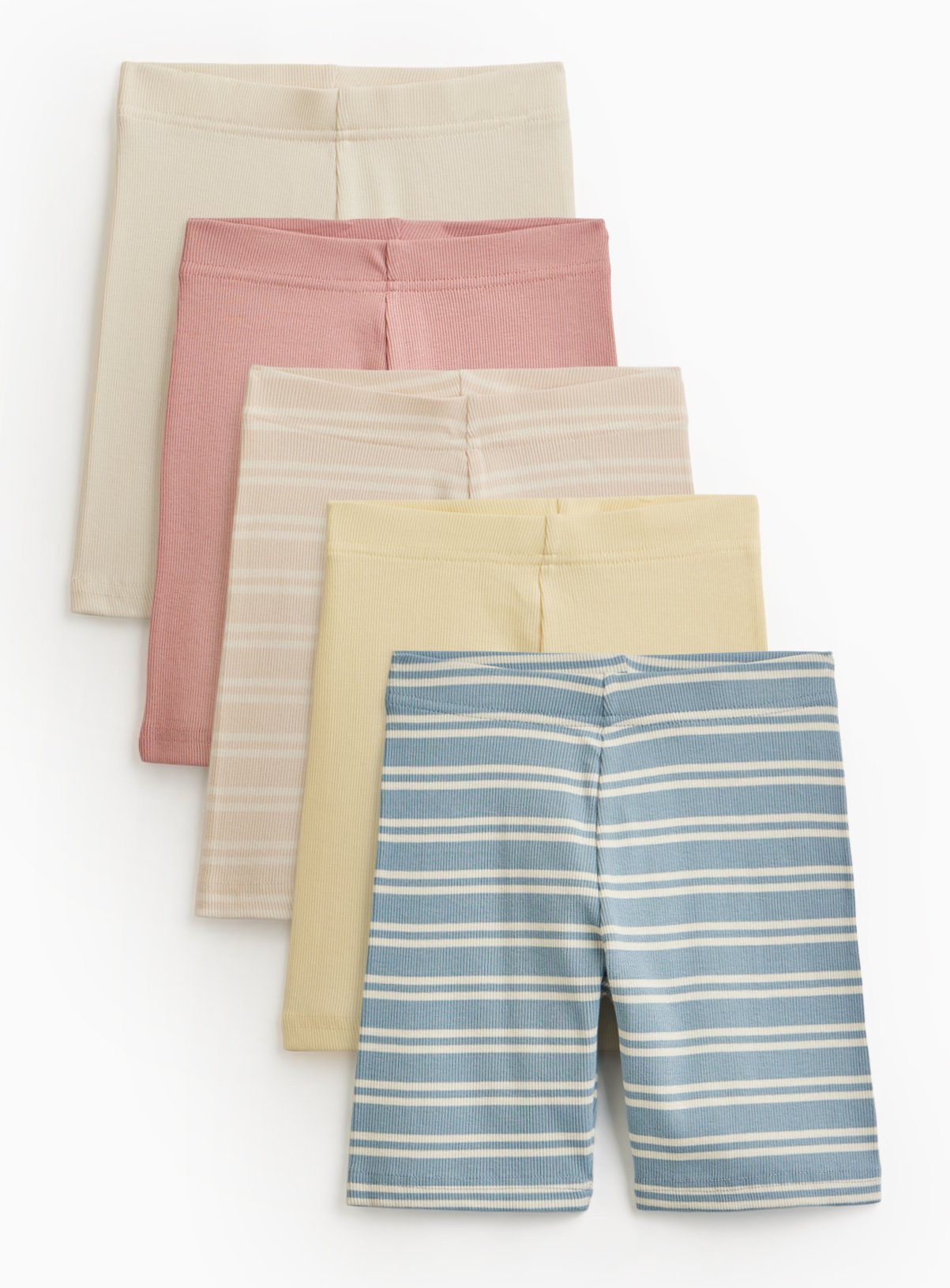 Striped Cycling Shorts 5 Pack 10 years