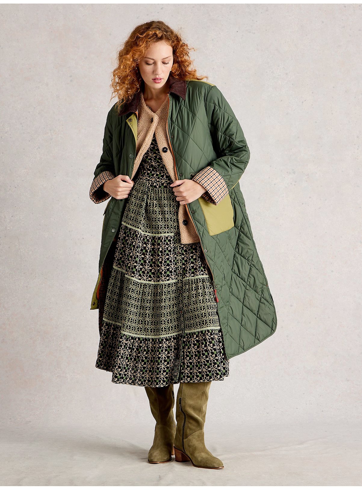 WHITE STUFF Mabel Mixed Print Dress