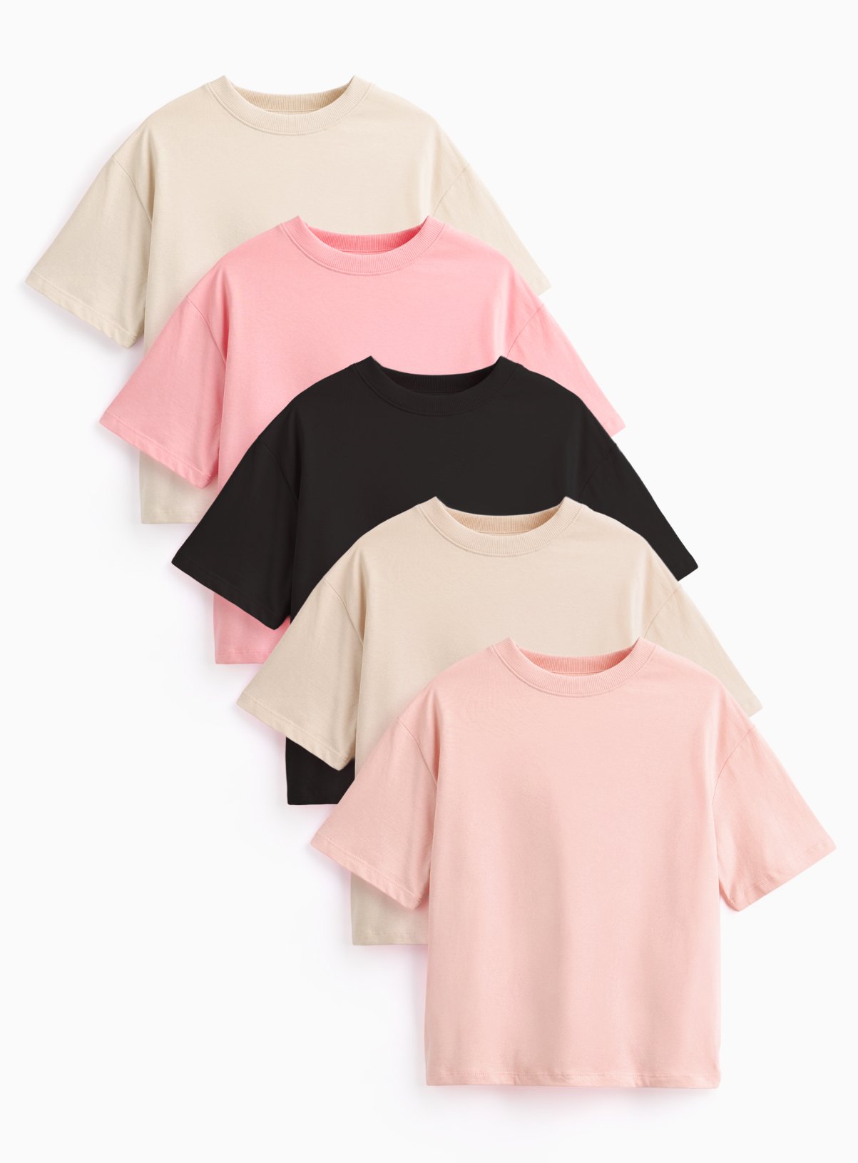Pink Relaxed T-Shirts 5 Pack 8 years
