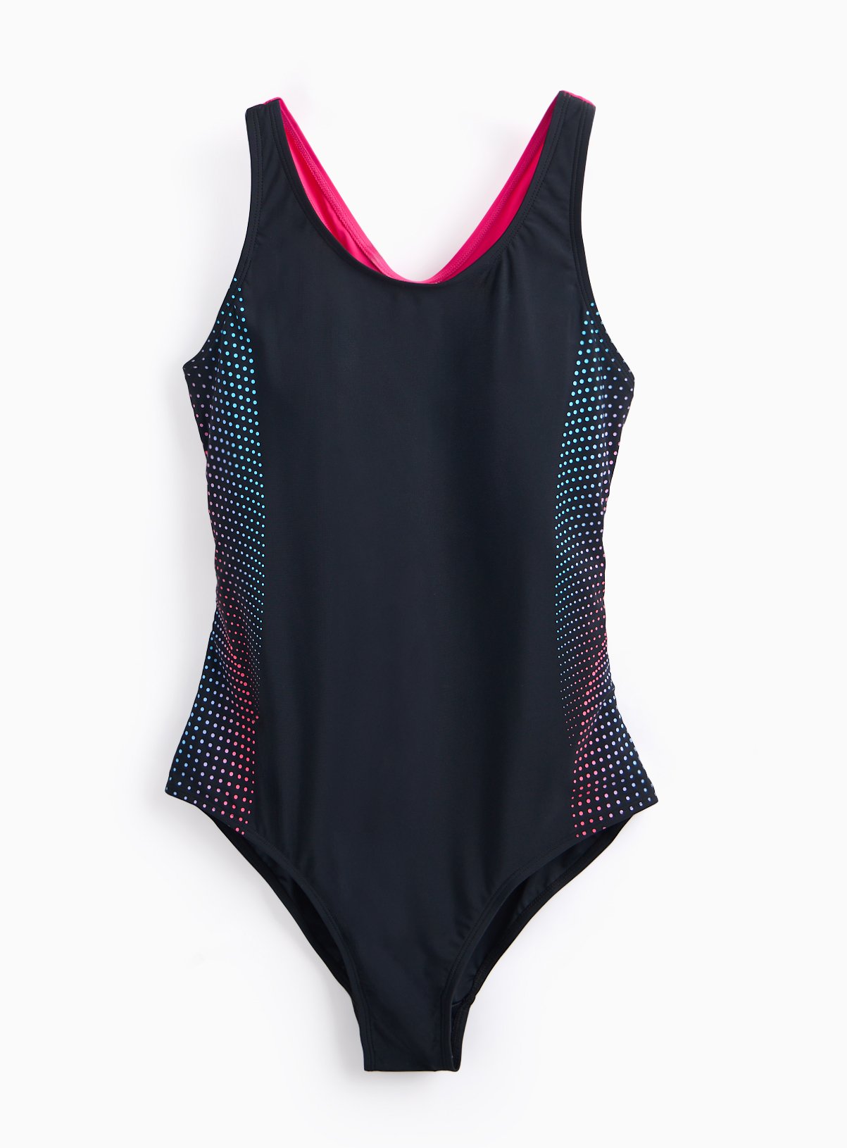 REAKTIV Black Sports Ombre Spot Swimsuit 16