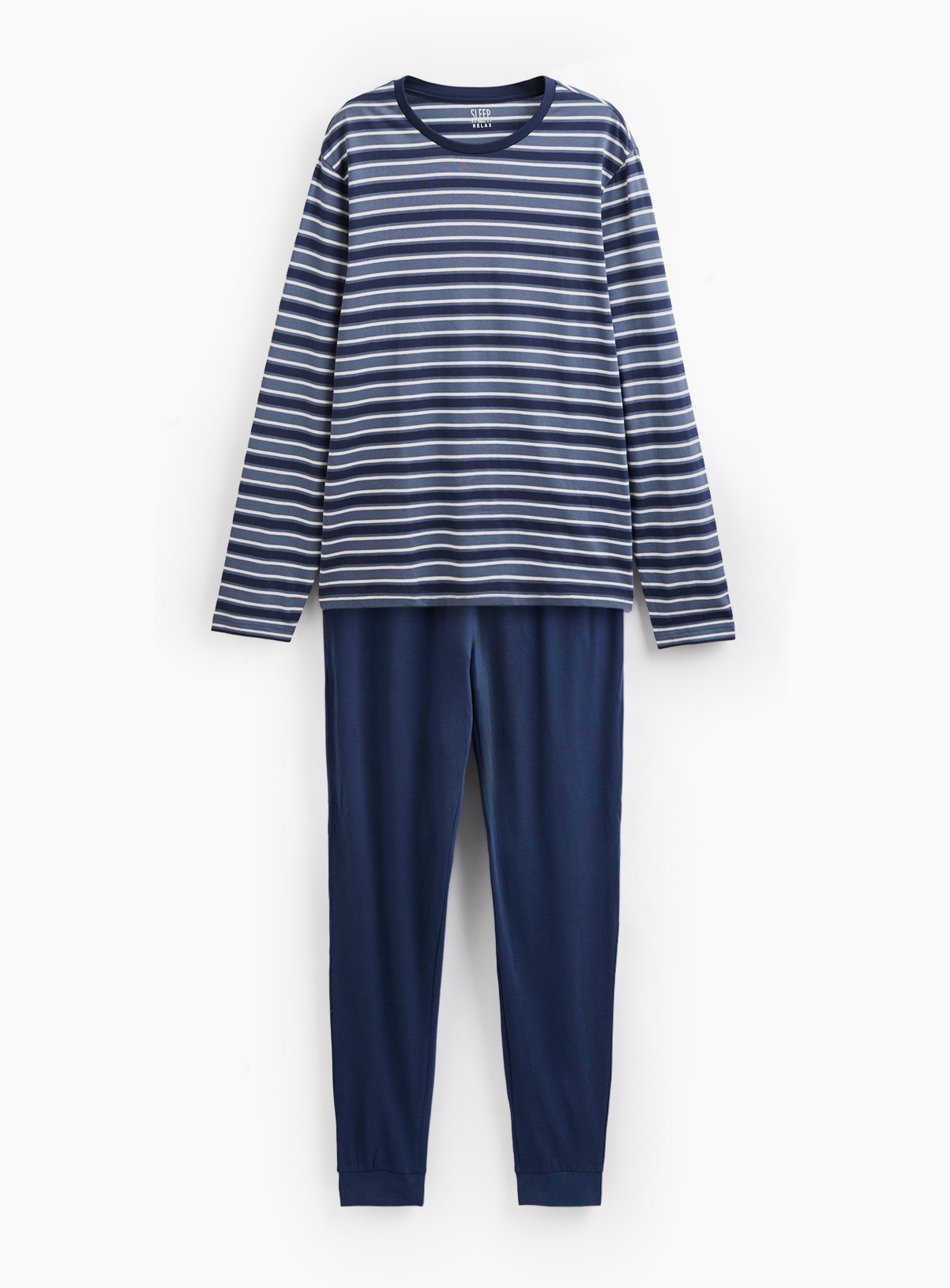 Blue Striped Pyjama Set 