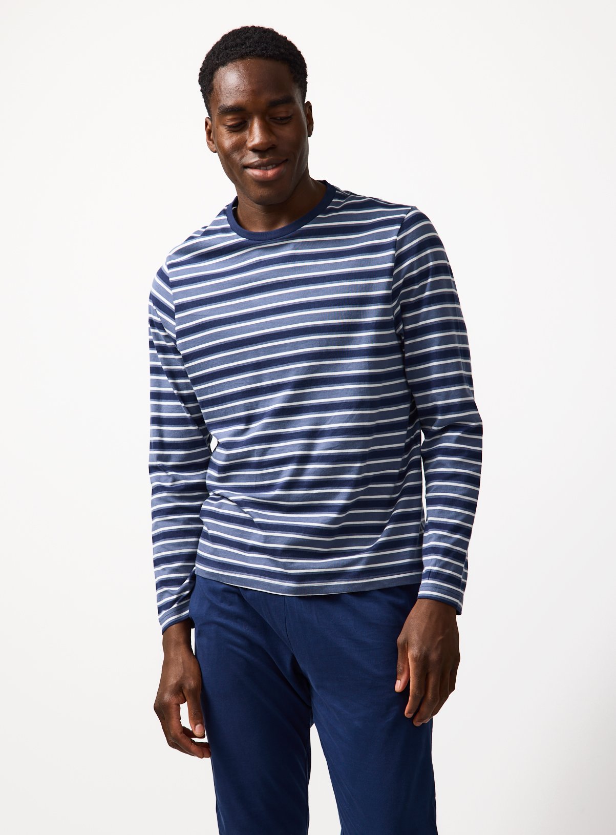 Blue Striped Pyjama Set 