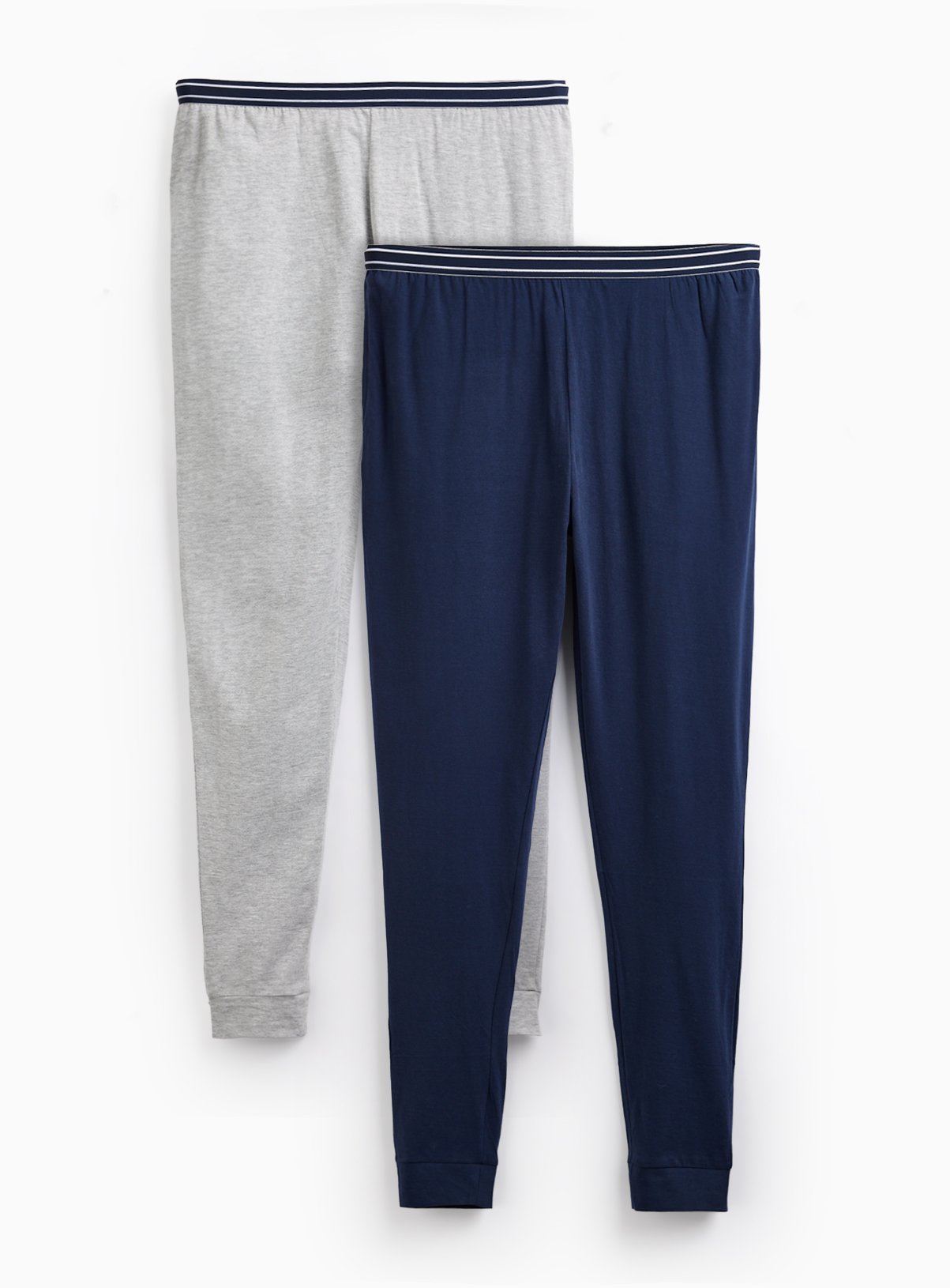 Navy & Grey Jersey Pyjama Bottoms 2 Pack 