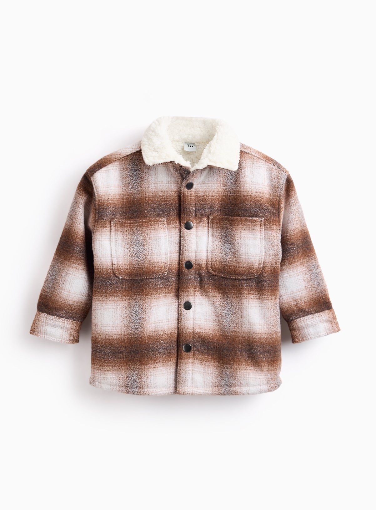Brown Blur Checked Shirt 