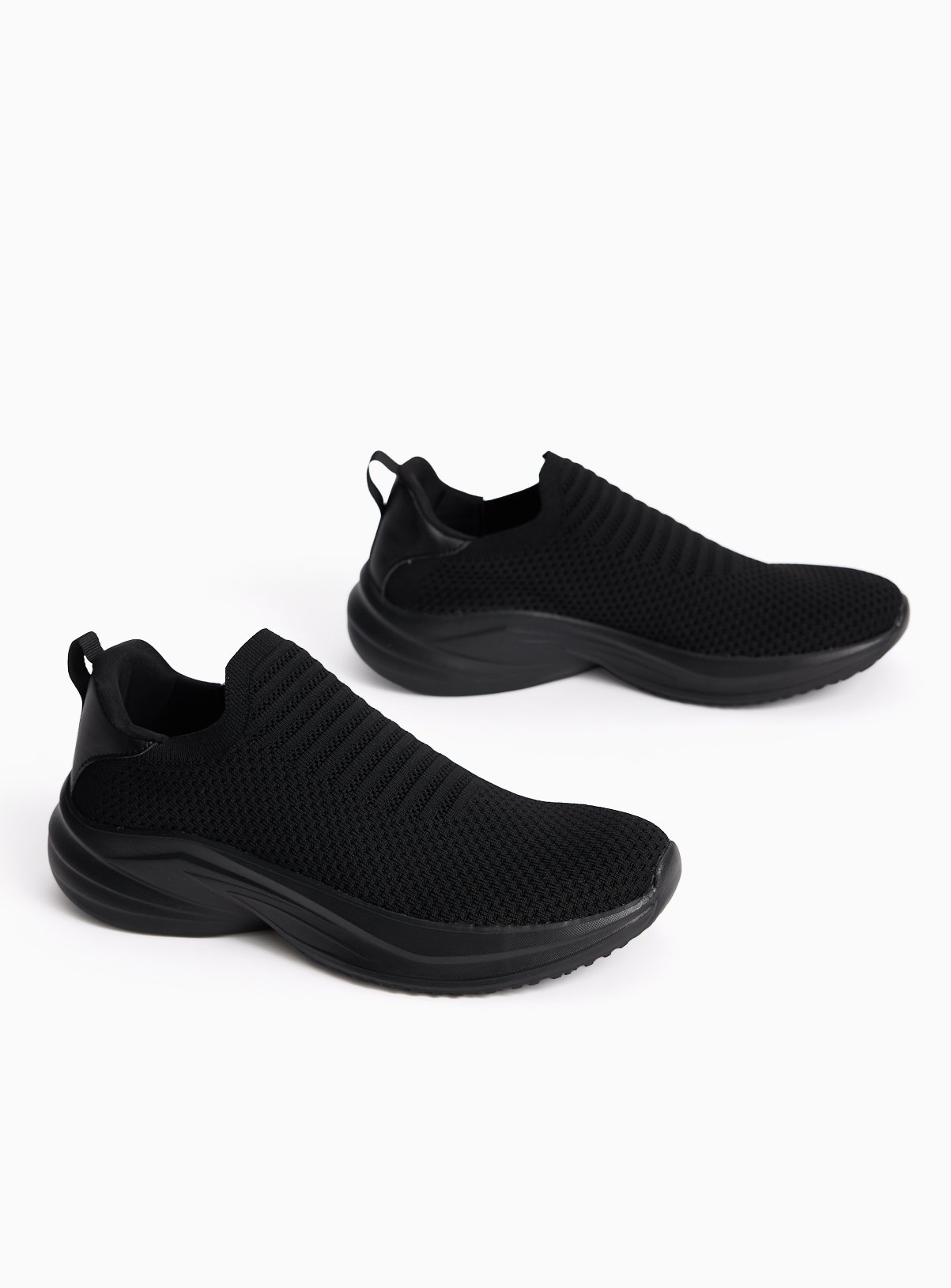 Black Slip On Trainers 