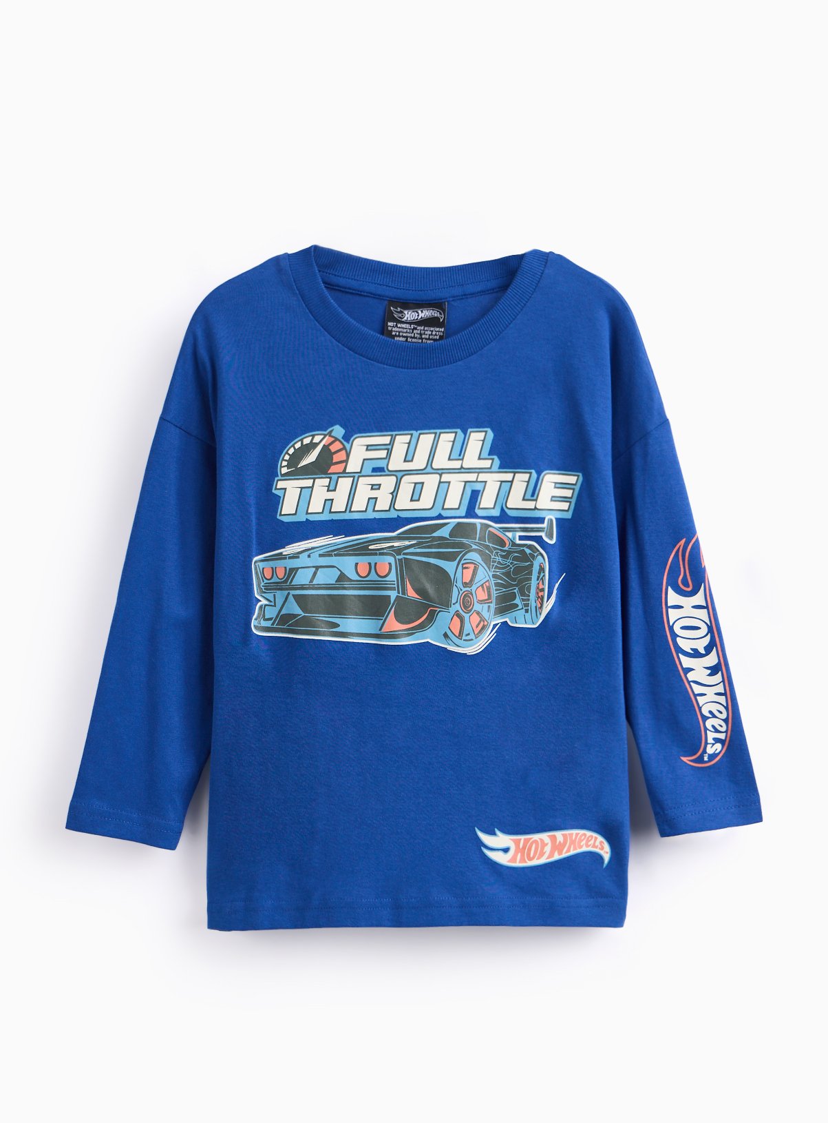 Blue Hot Wheels Long Sleeve Tee