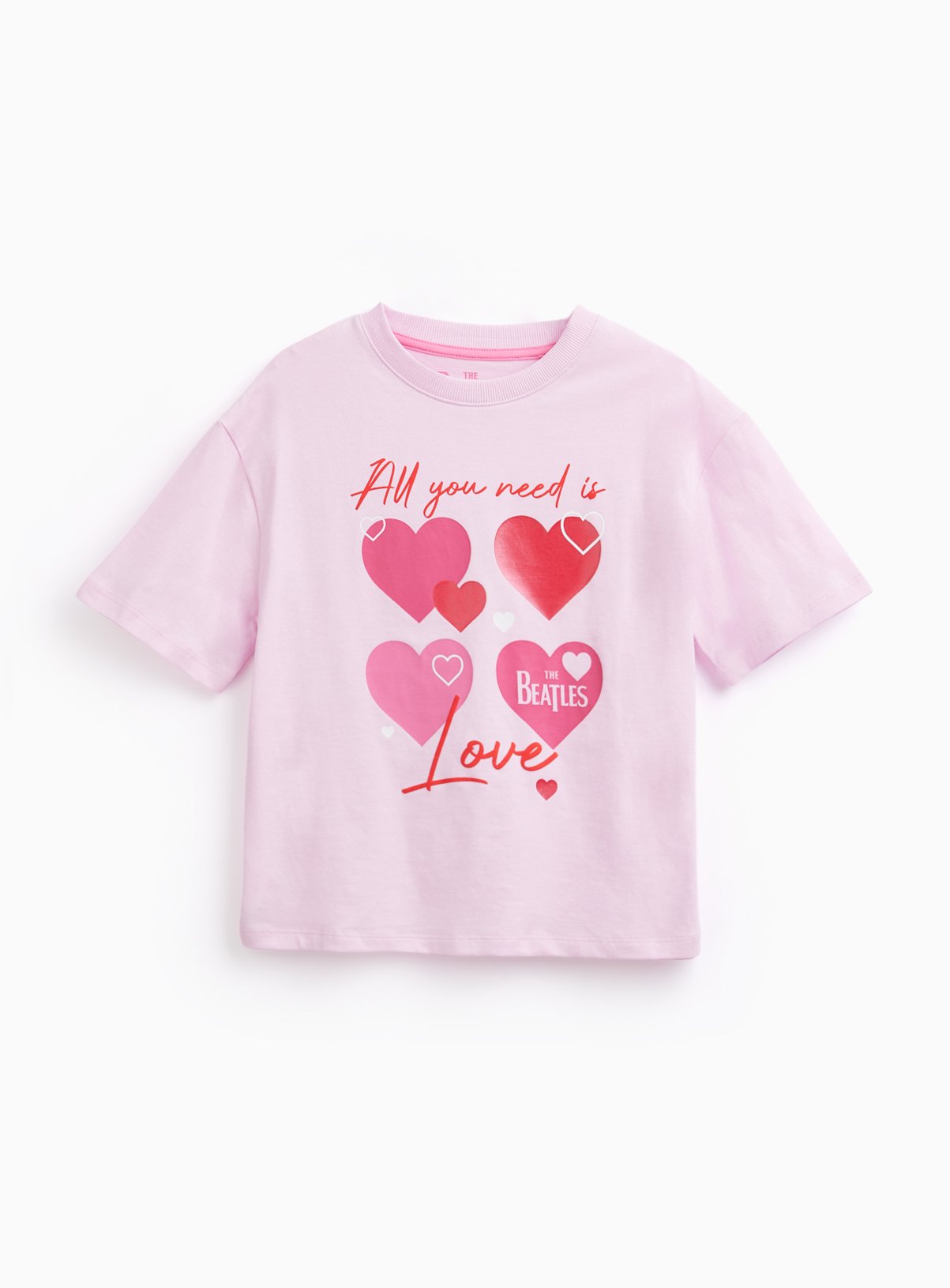 Pink The Beatles Graphic T-Shirt 5 years