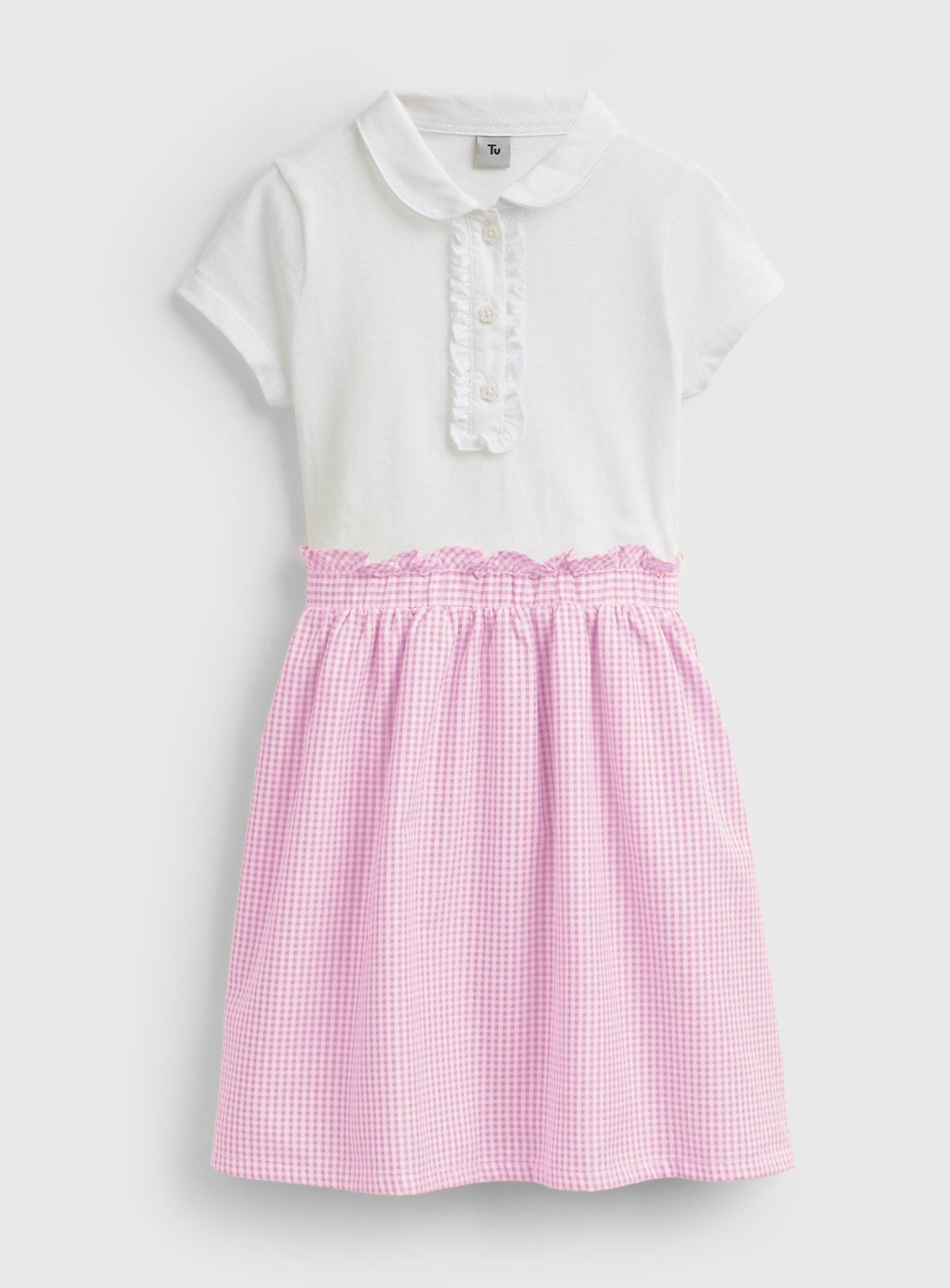 Gingham Twofer Dress 