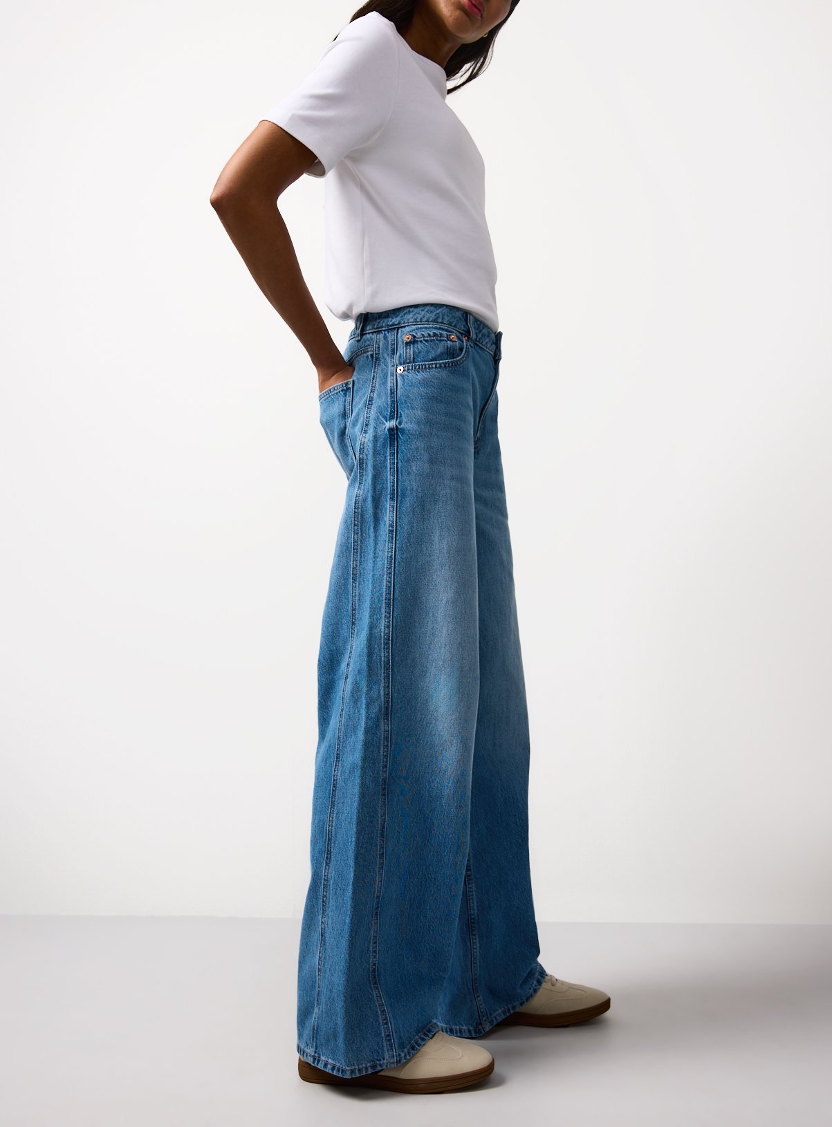 Baggy Wide Leg Light Blue Jeans 12L