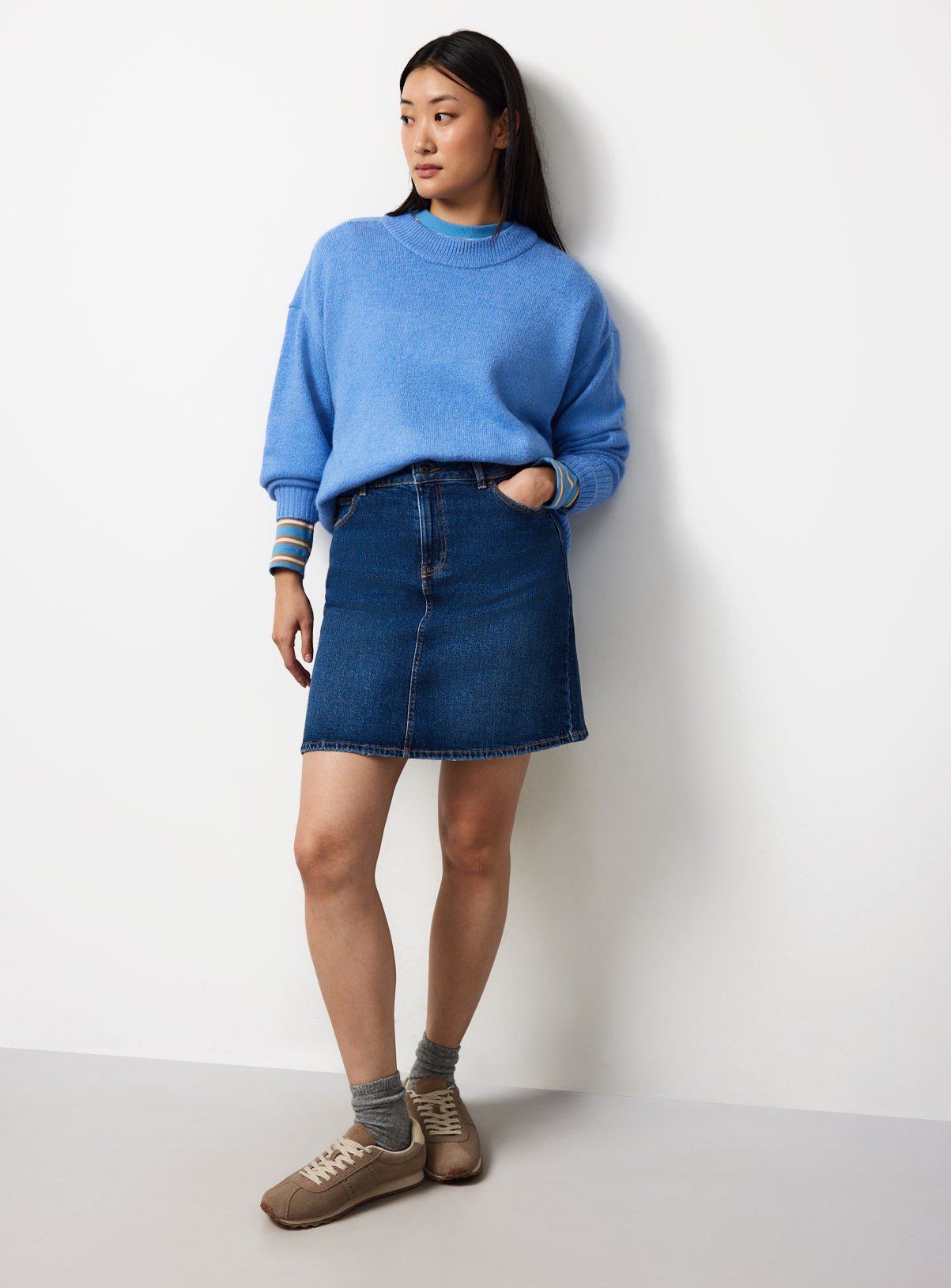 Blue Denim Co-ord Mini Skirt 16