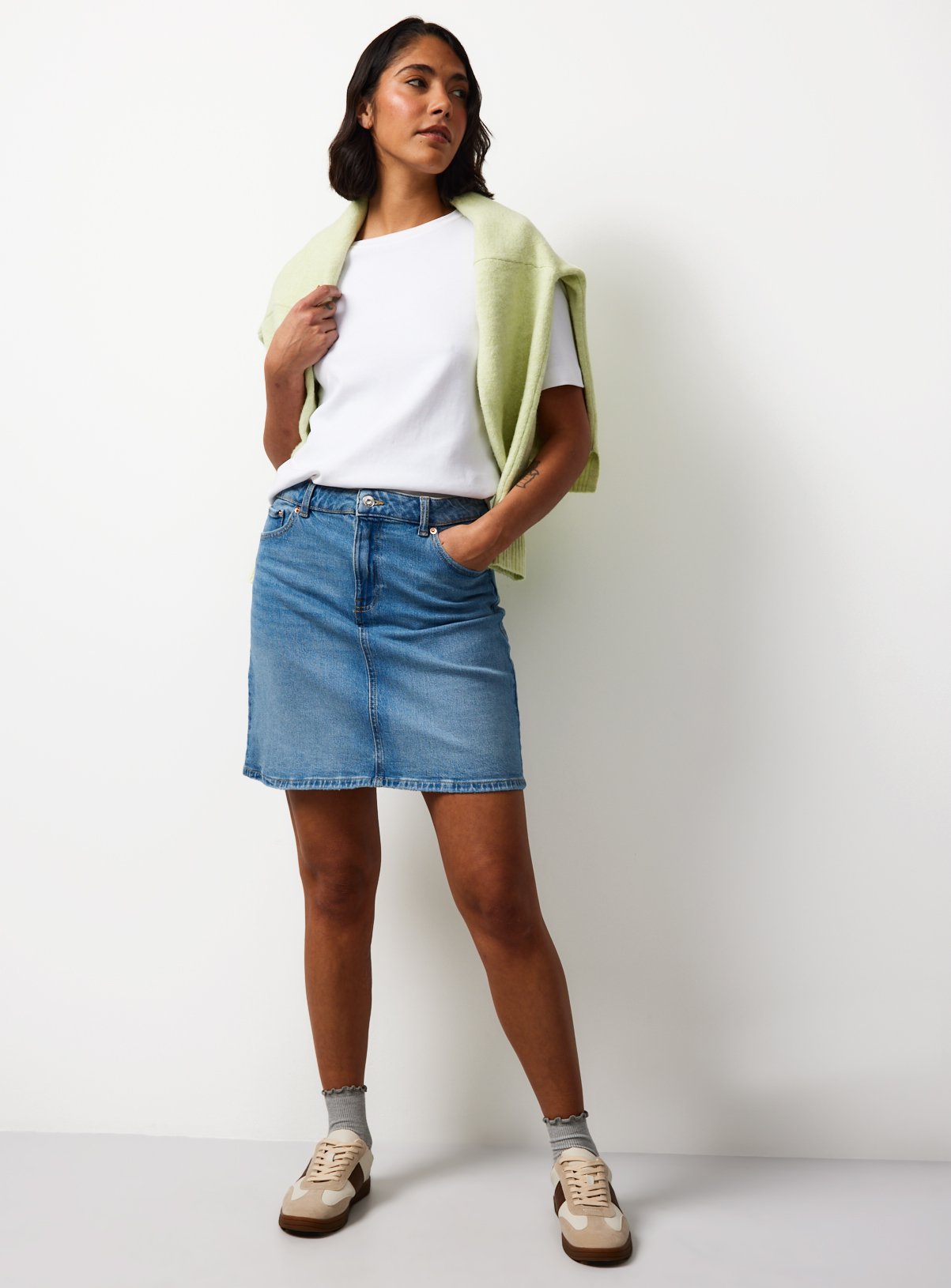 Light Denim Co-ord Mini Skirt 