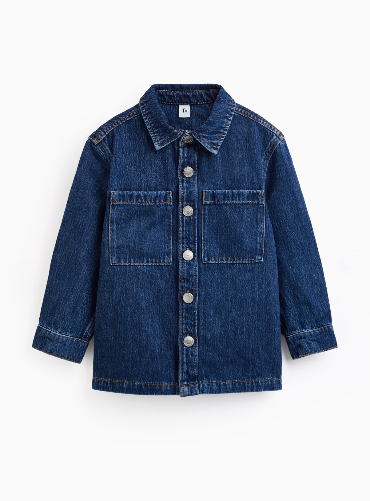 Dark Denim Stonewashed Overshirt 