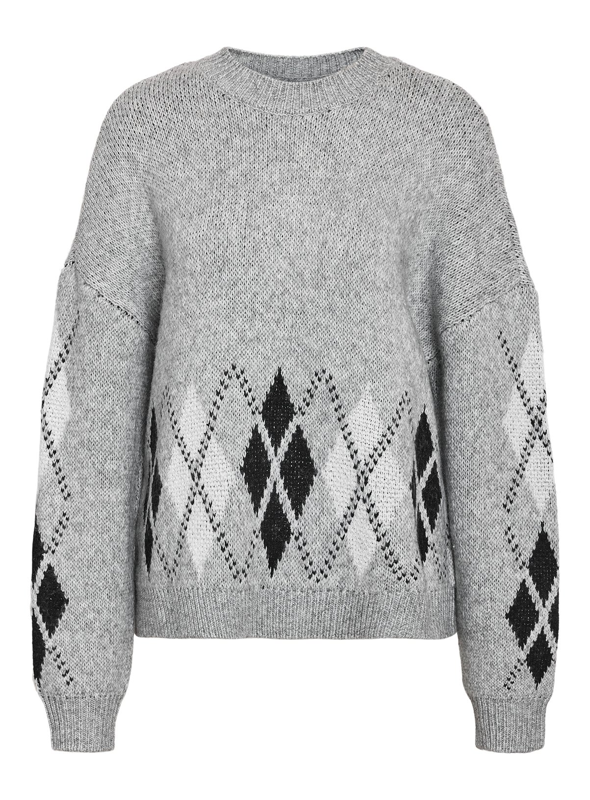 NOISY MAY Long Sleeved Grey Knitted Jumper