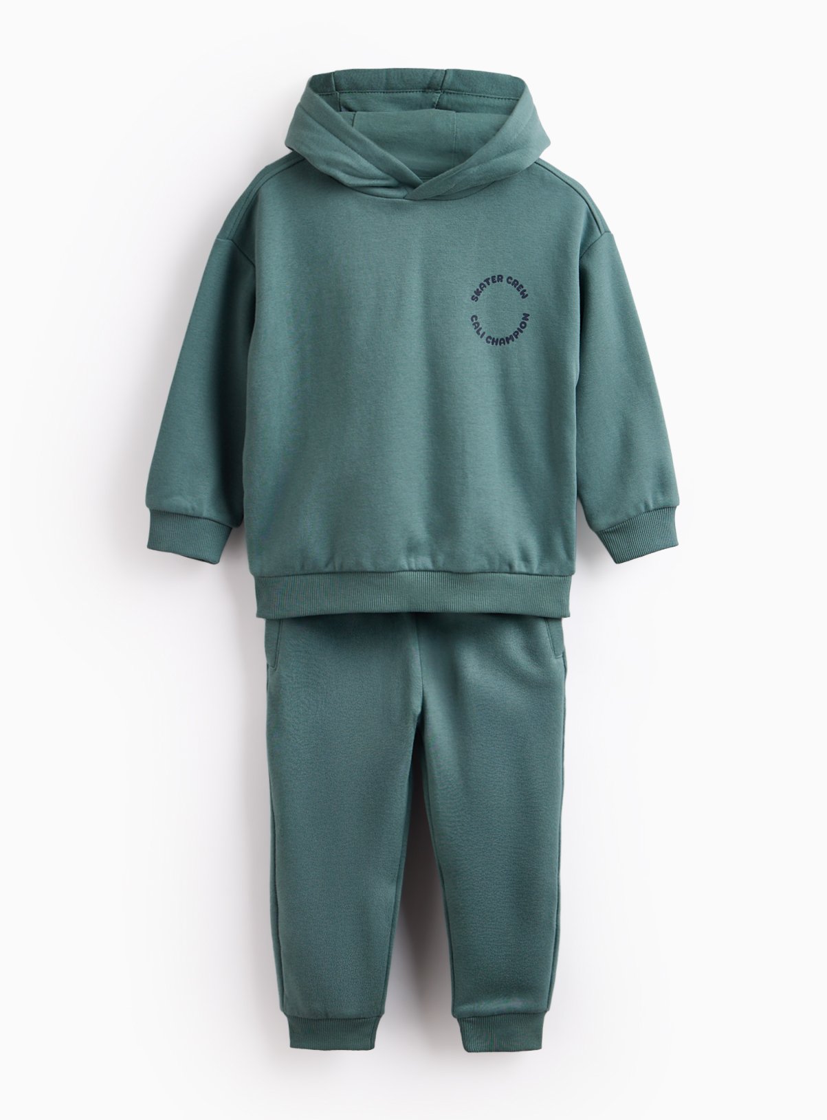 Teal Skater Crew Hoodie & Joggers Set