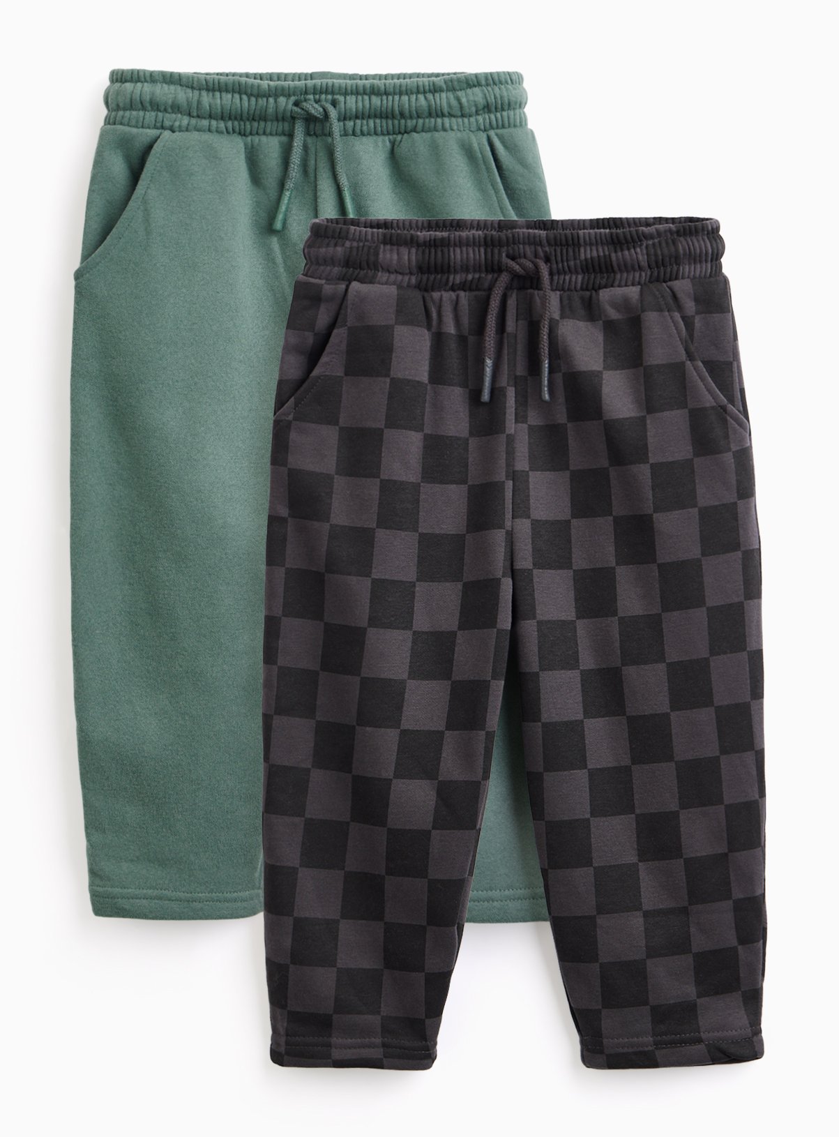 The Checkerboard Open Leg Joggers 2 Pack 
