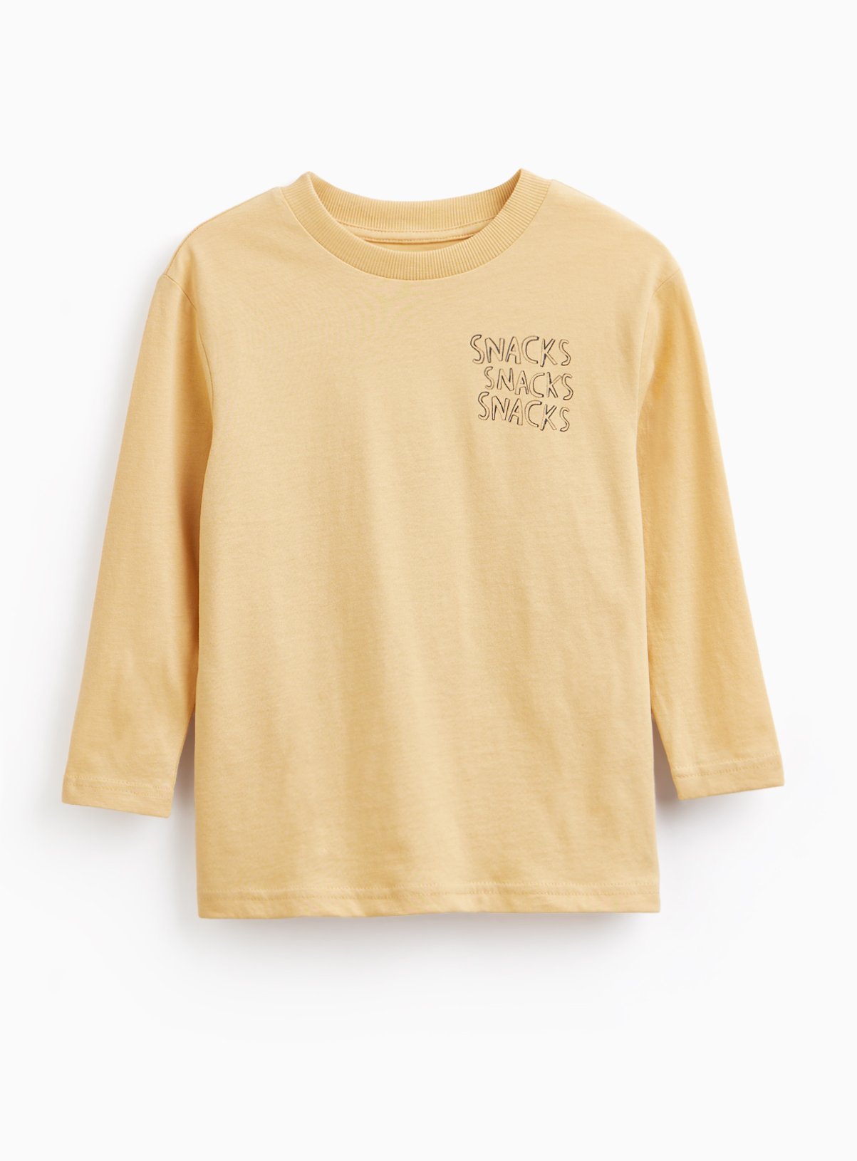 Yellow Snack Logo Long Sleeve T Shirt 