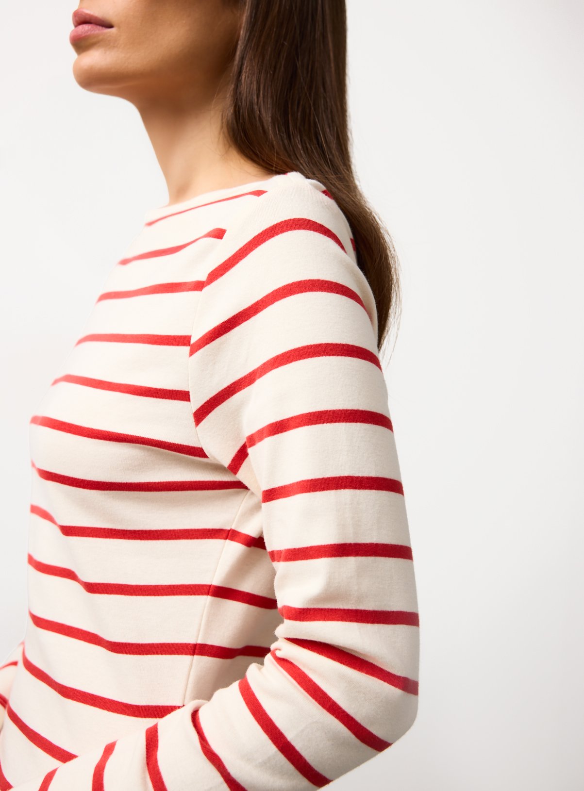 Red Striped Boat Neck Top 6