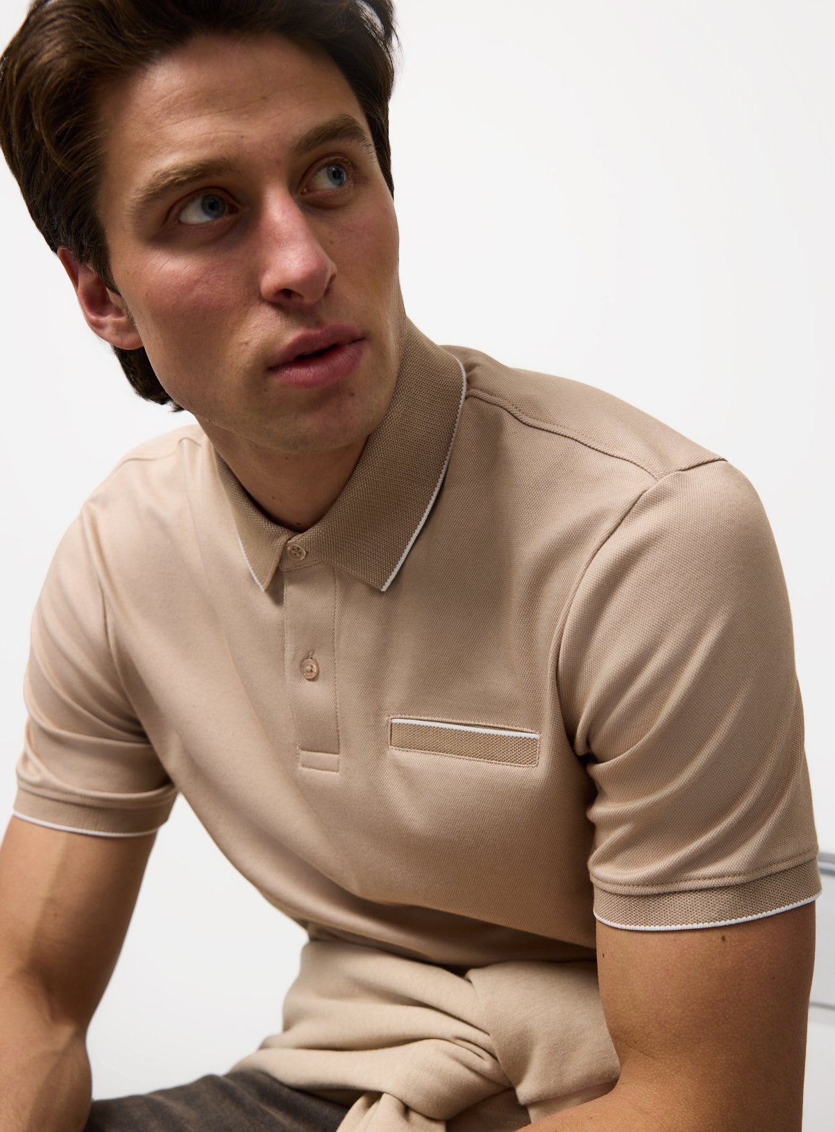 Stone Two Tone Polo Shirt XXXXL