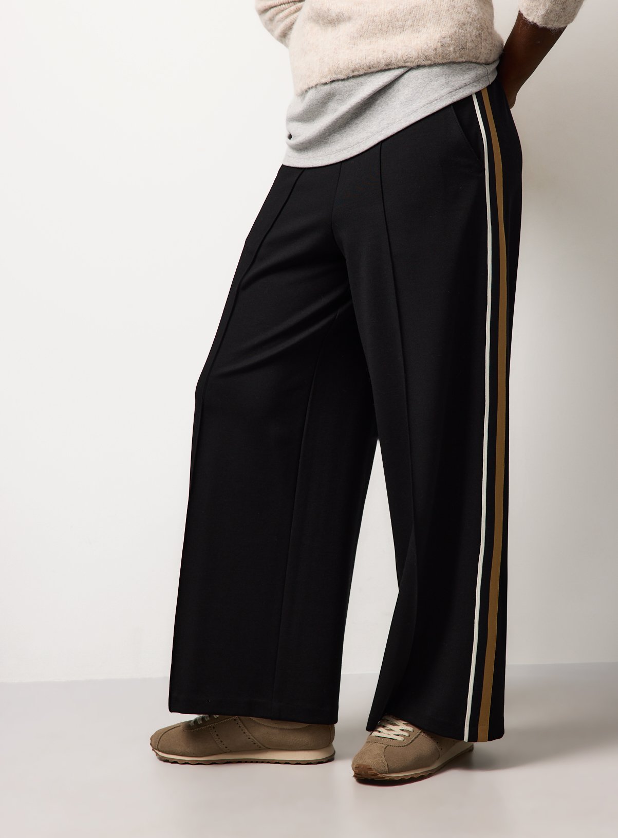 Ponte Side Stripe Co-ord Trousers 