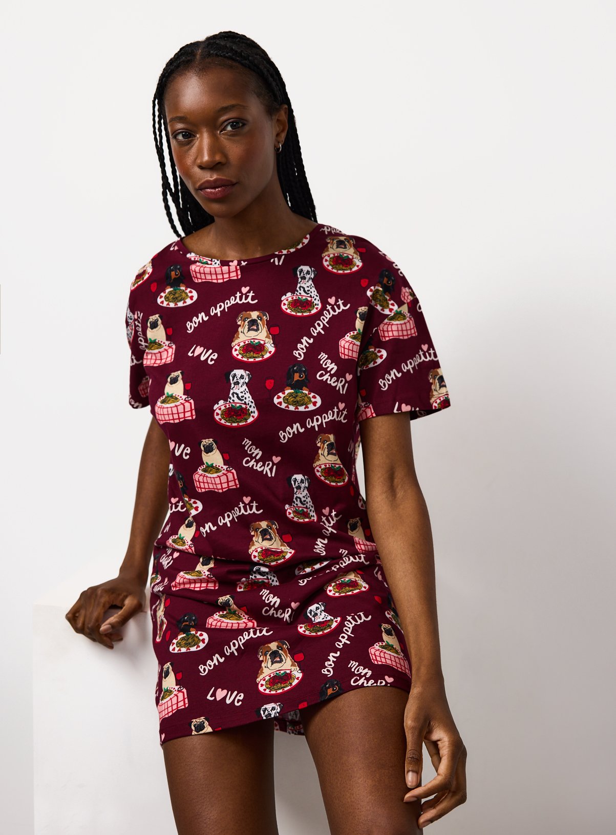 Dog Pattern Core Sleep Tee 