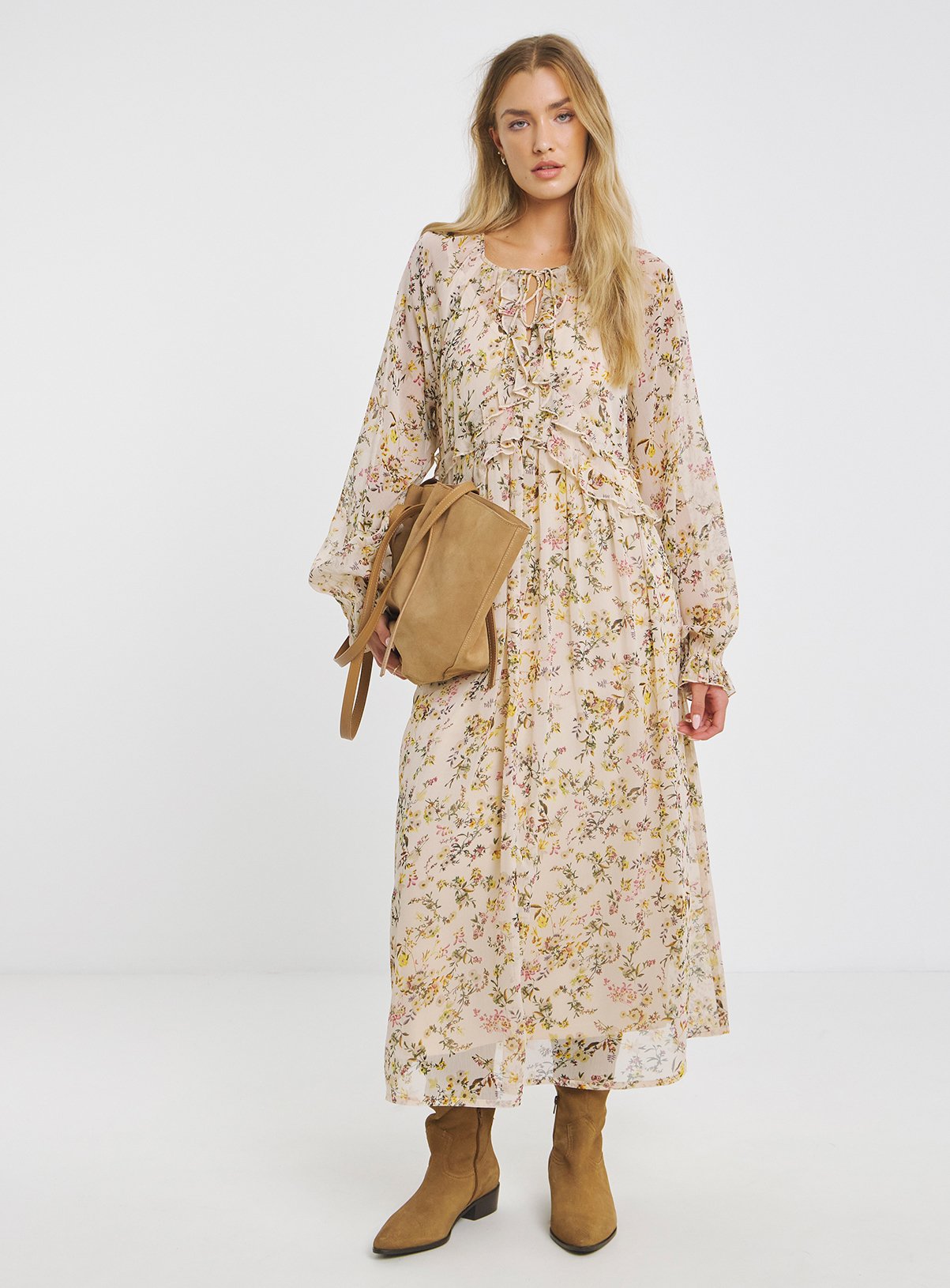 SIMPLY BE Georgette Frill Maxi Dress 22