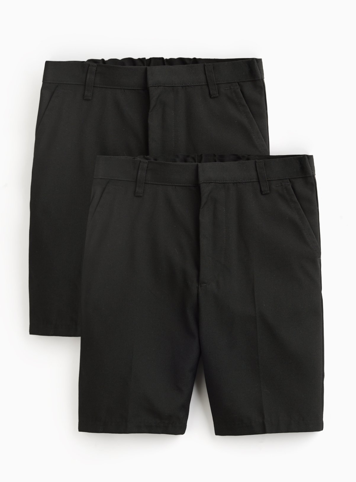 2 Pack Black Slim Fit Classic Shorts 7 years