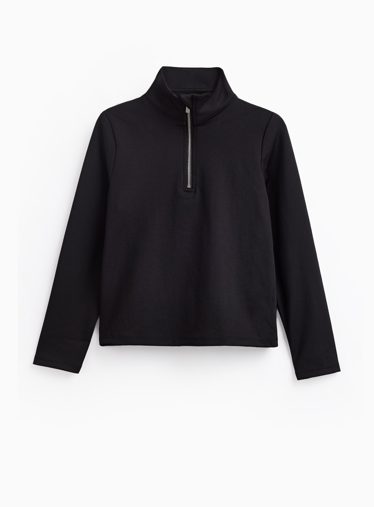 Black Half Zip Top