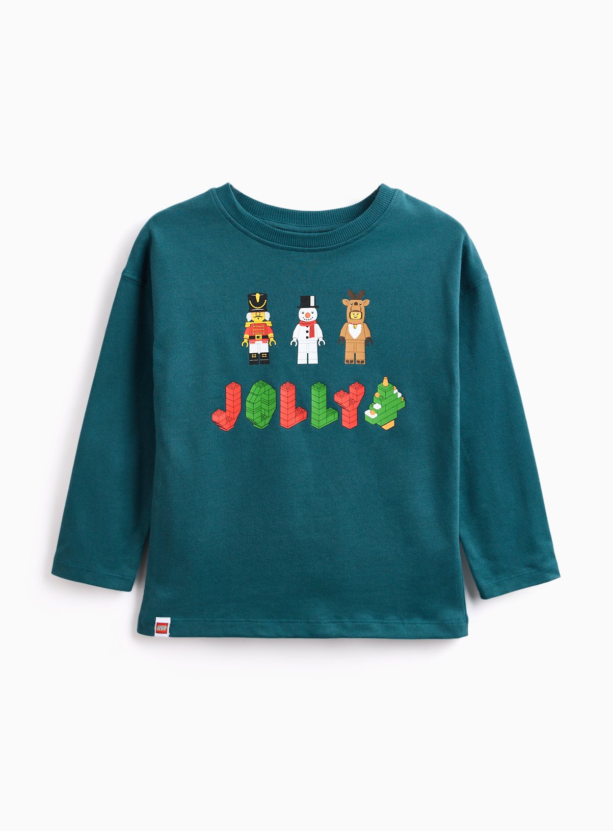 Christmas Lego Character Print Long Sleeve T-Shirt 