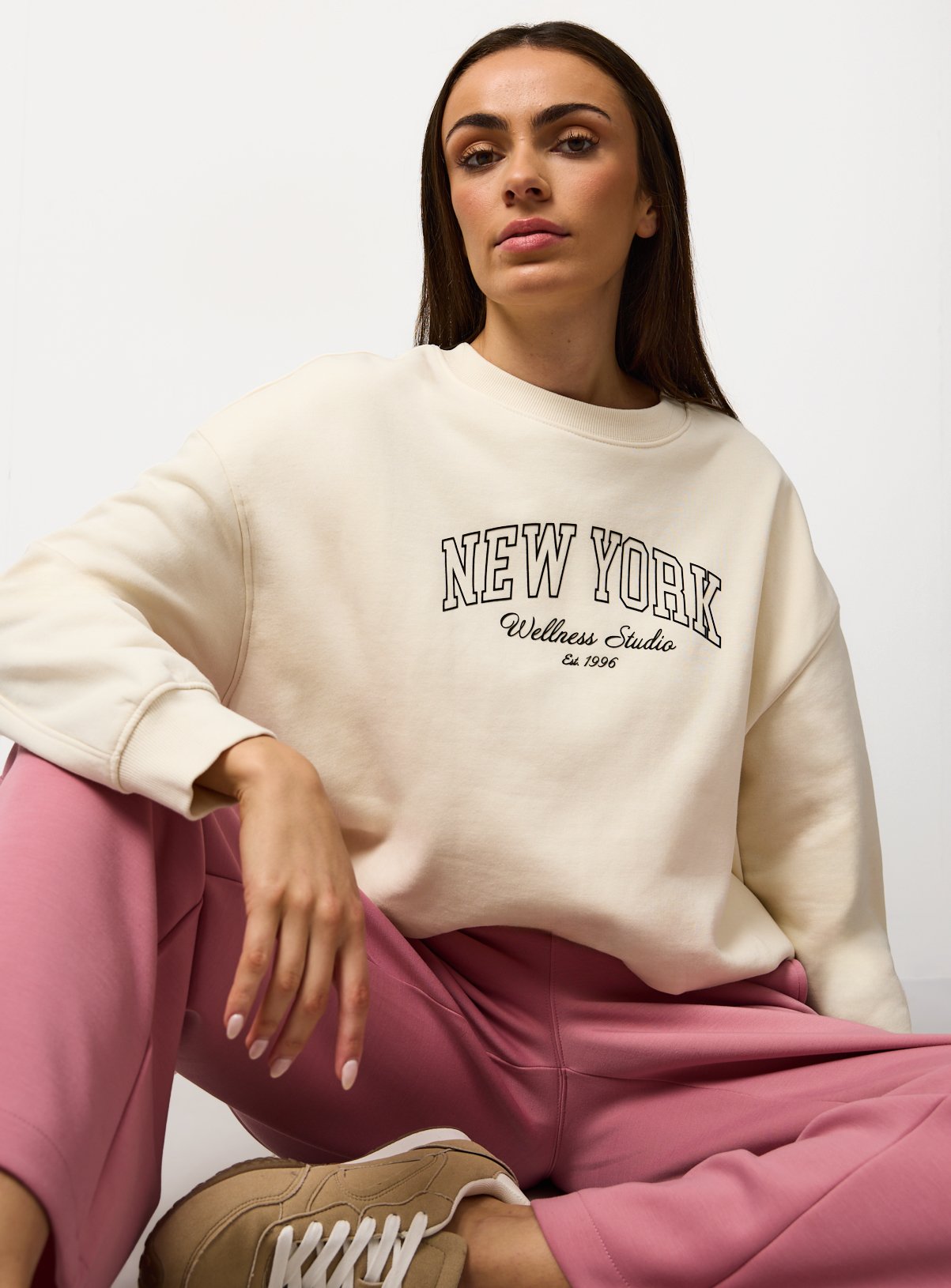 Cream New York Wellness Studio Graphic Sweatshirt