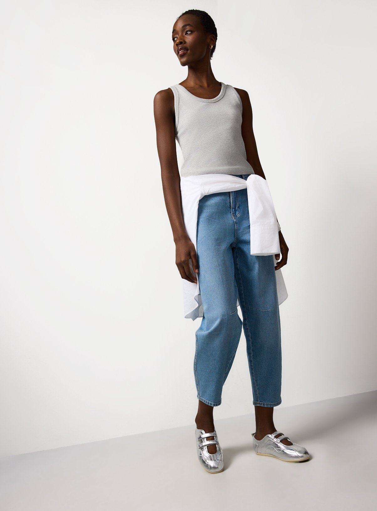 Light Denim Barrel Co-ord Jeans 