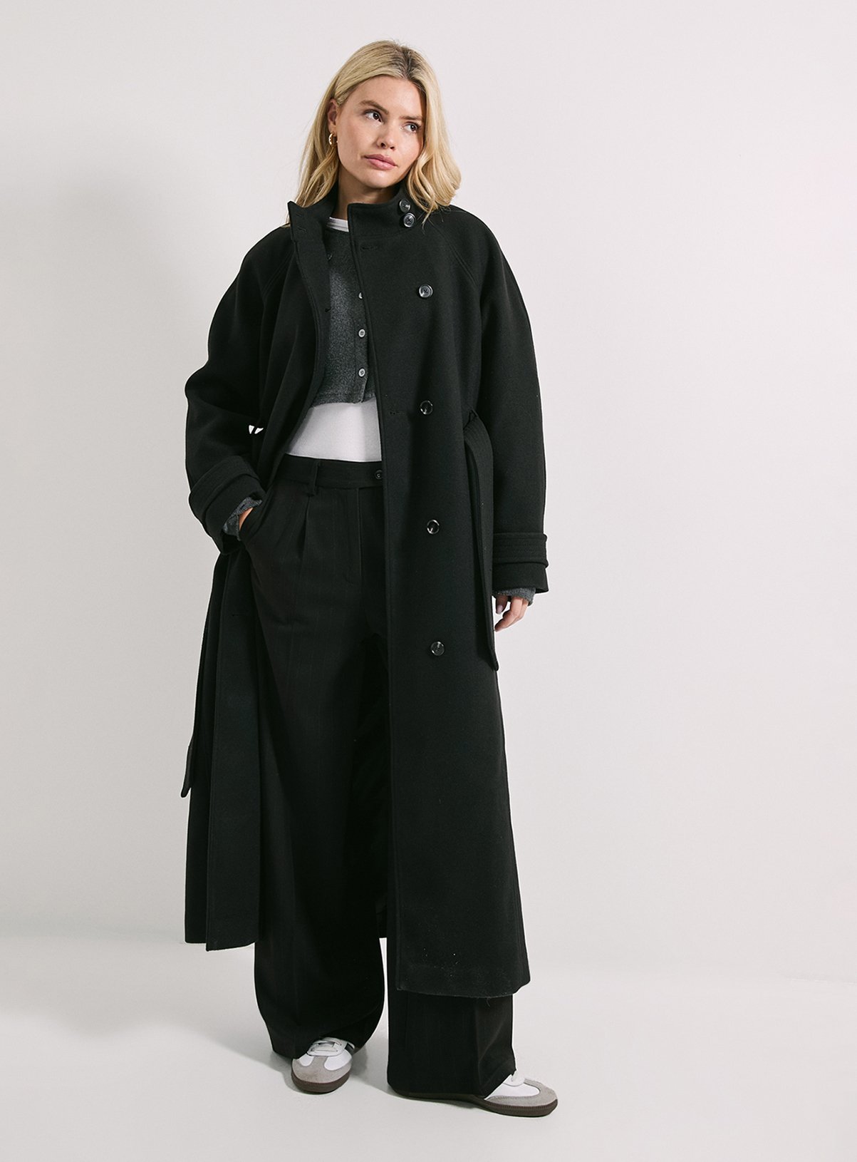 DOROTHY PERKINS Classic Midi Funnel Neck Coat