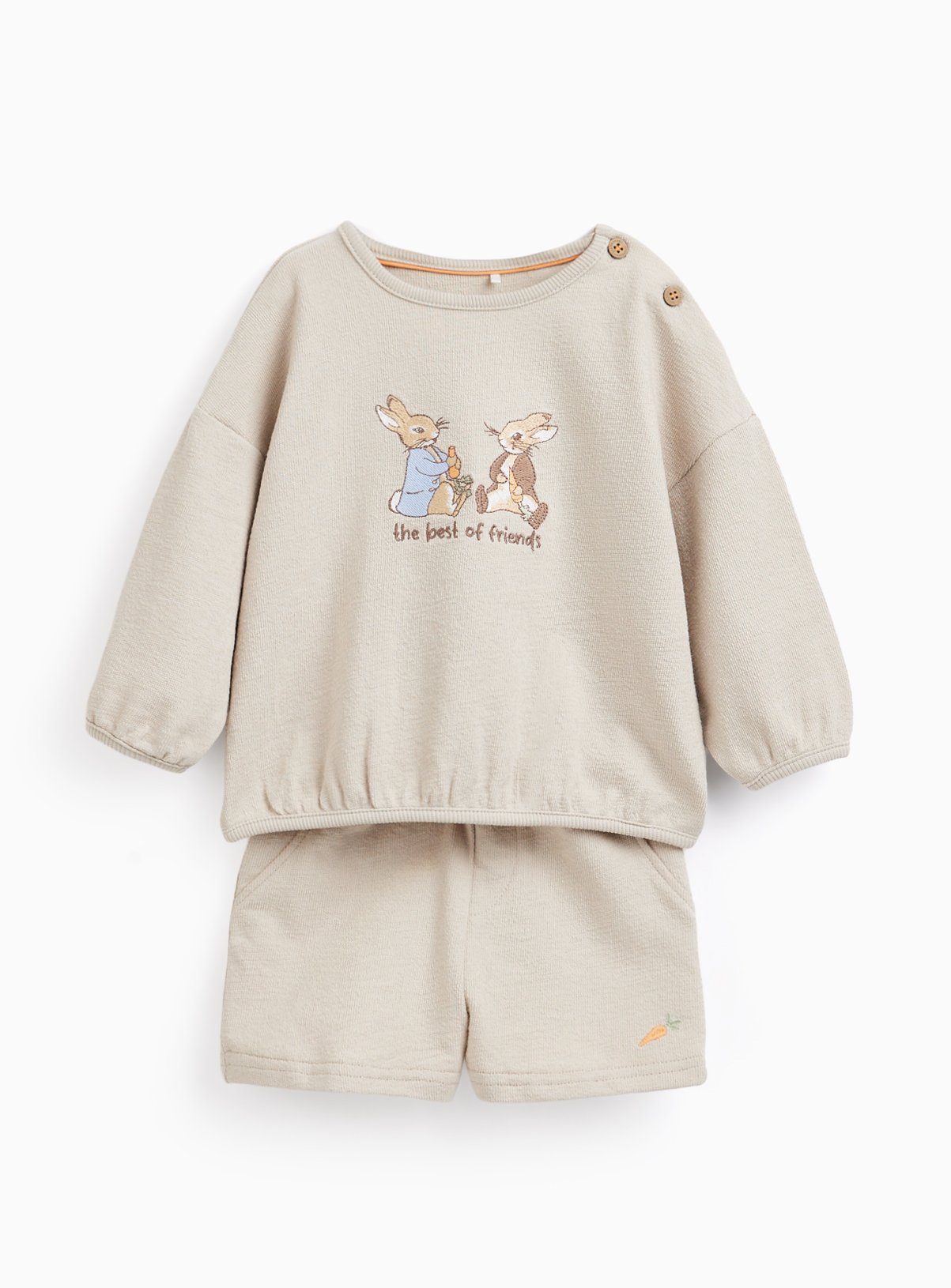 Cream Peter Rabbit Sweat & Shorts Set 3-6 months