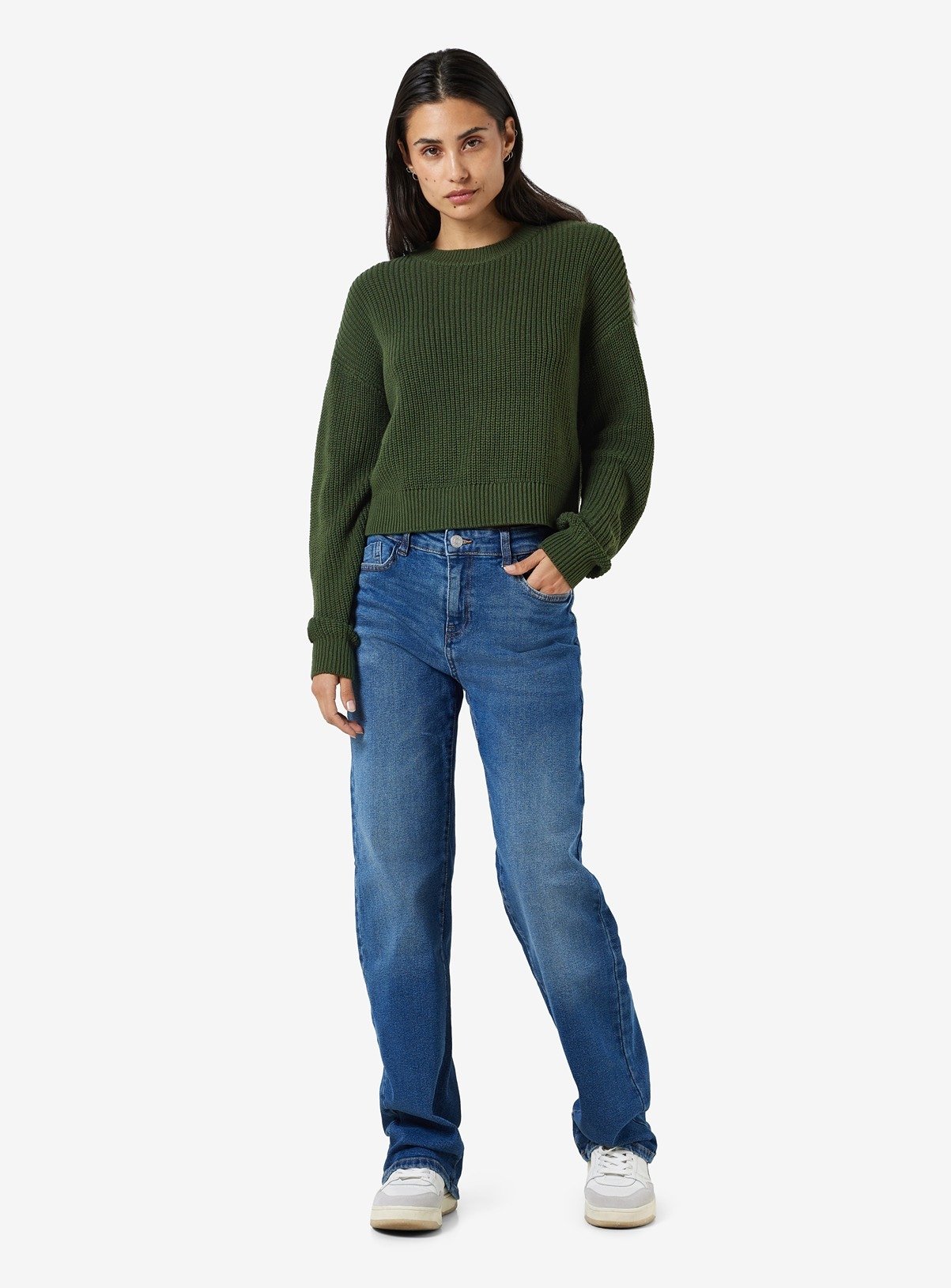 NOISY MAY Long Sleeved Green Knitted Jumper