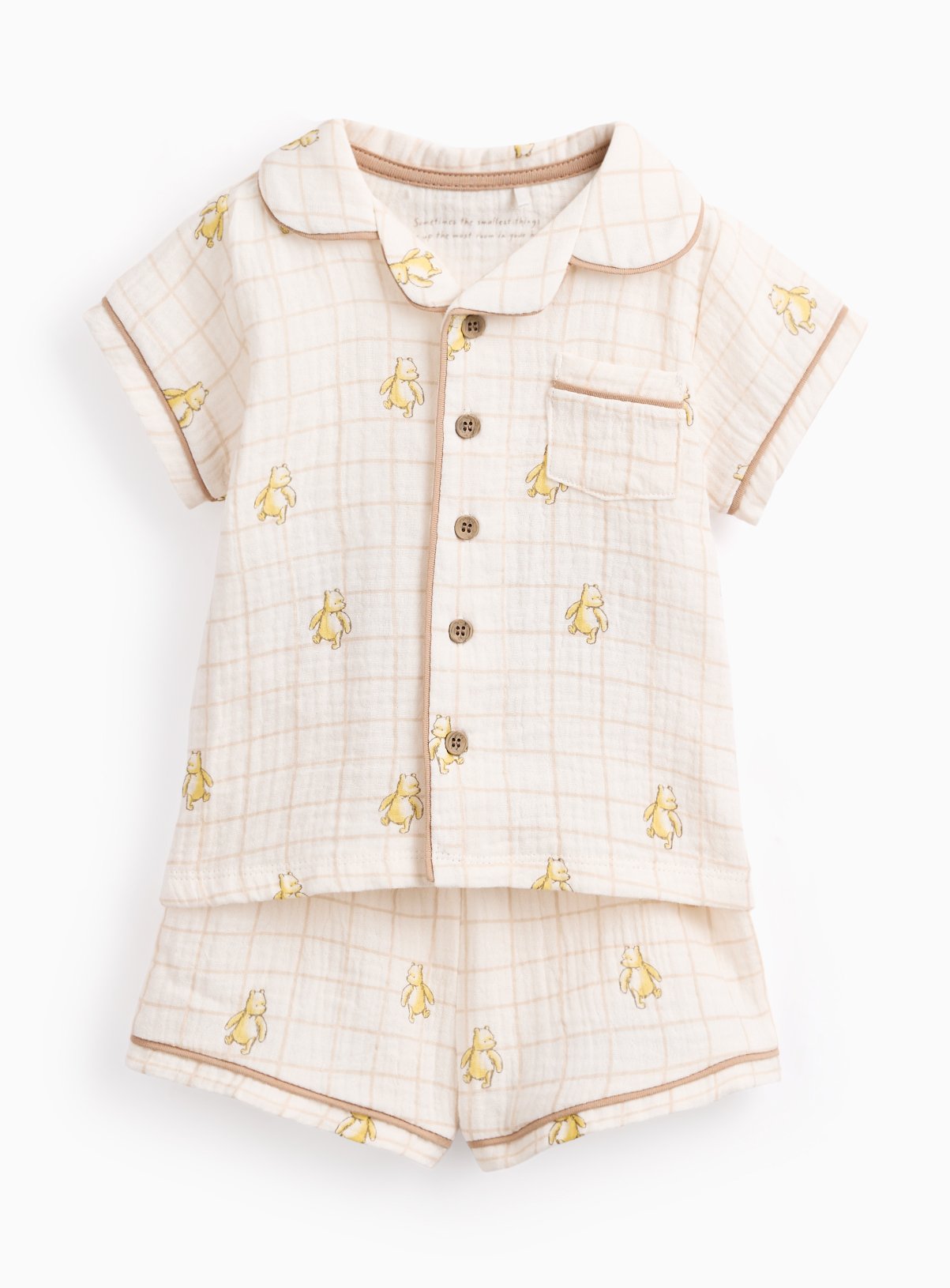 Cream Winnie The Pooh Traditional Pyjamas 9-12 months