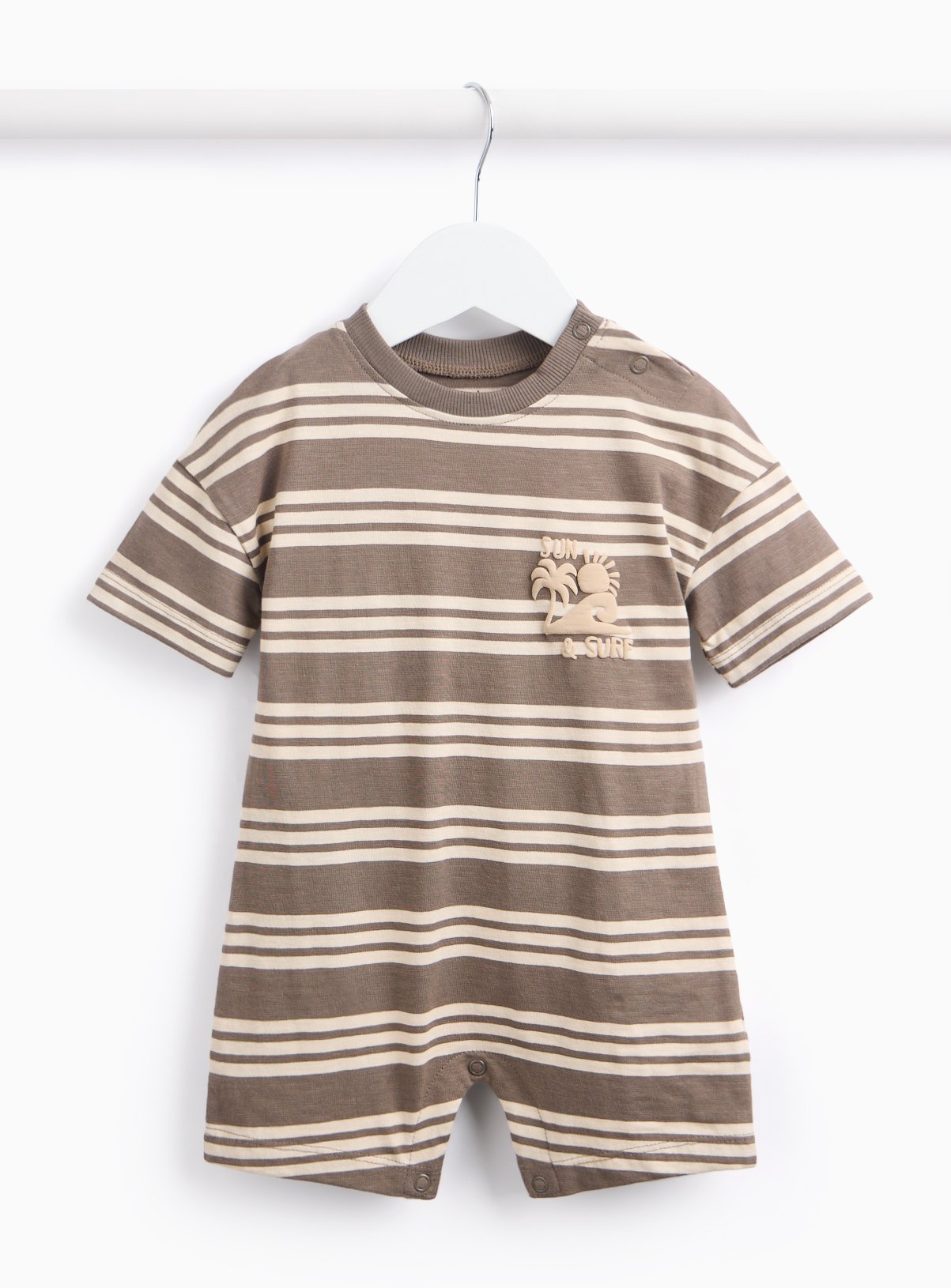Brown Striped Montego Bay Romper 18-24 months