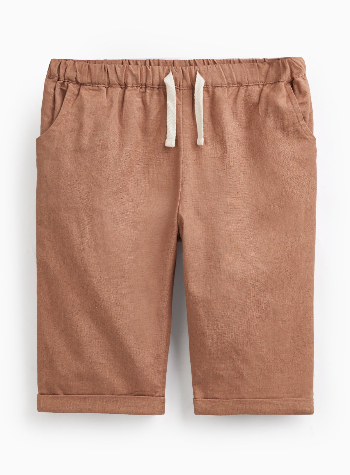 Brown & Cream Linen Blend Trousers 2 Pack 