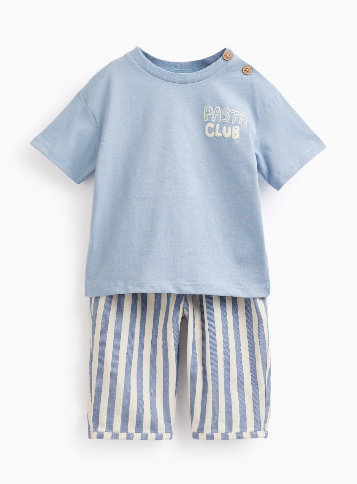 Blue Pasta Club Tee & Trousers Set 12-18 months