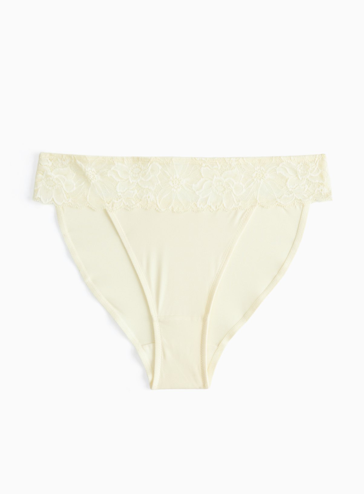 Yellow High Leg Fleur Lace Knickers 