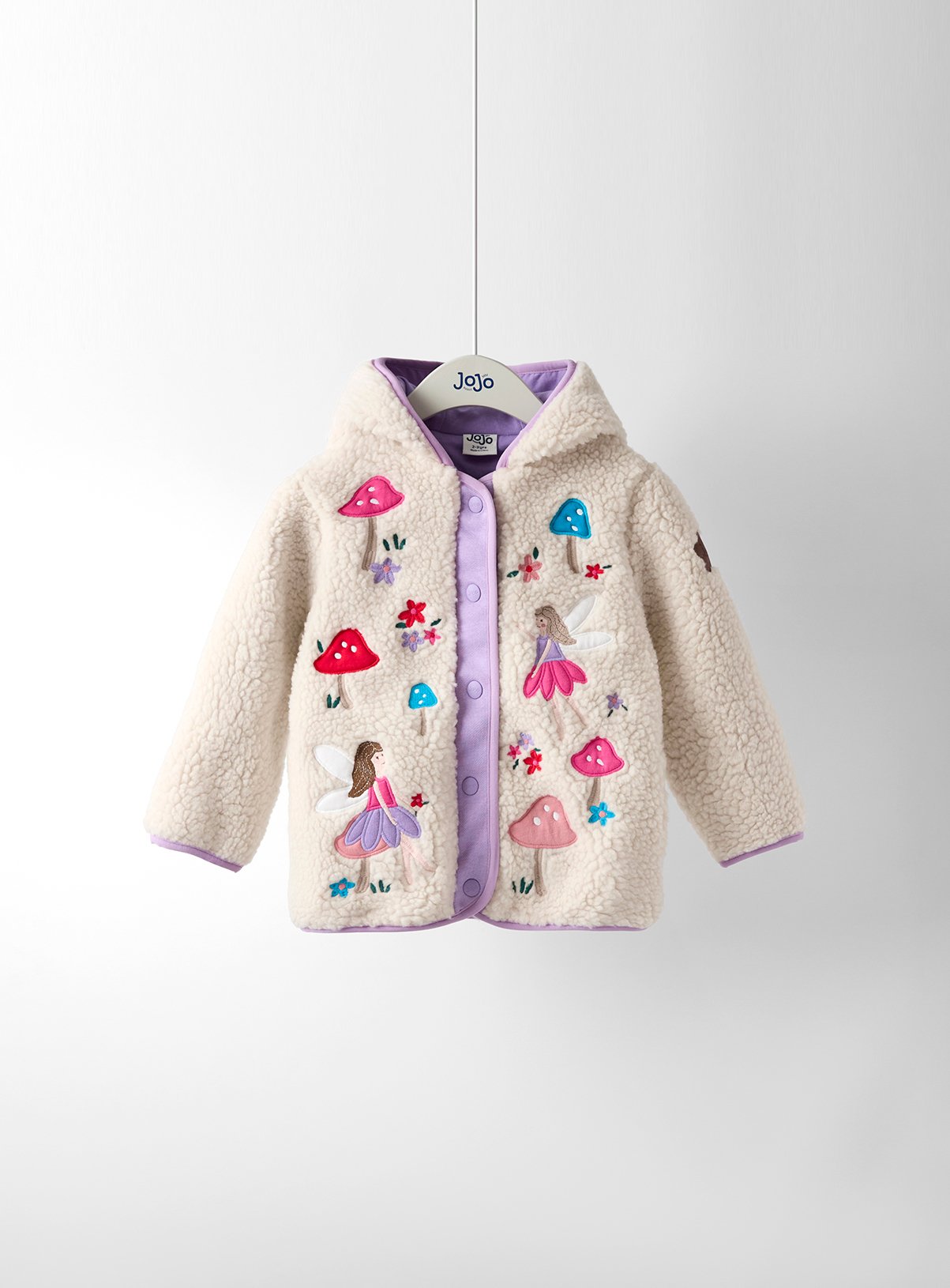 JOJO MAMAN BÉBÉ Mushroom Popper Through Fleece Jacket