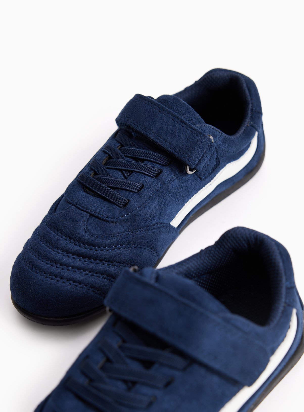 Navy Faux Suede Low Profile Trainers 