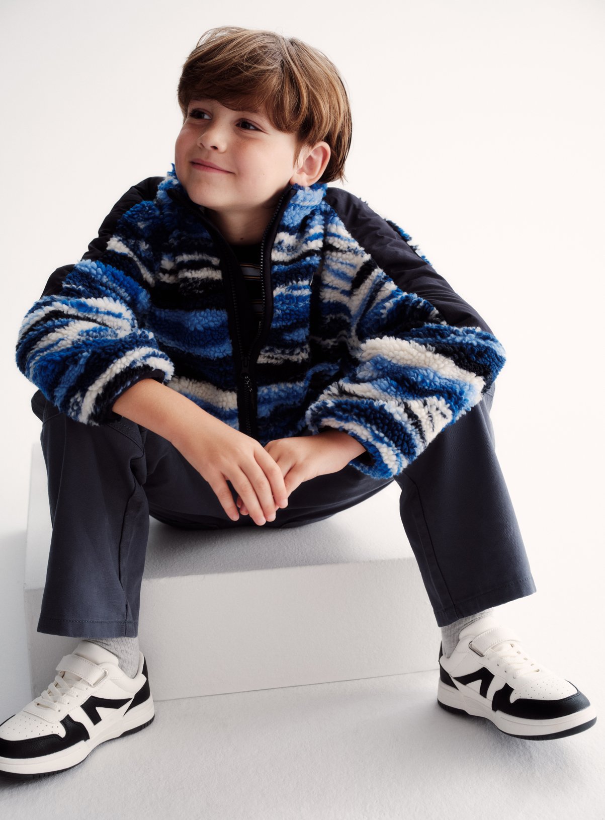 Black & White Cup Sole Trainers