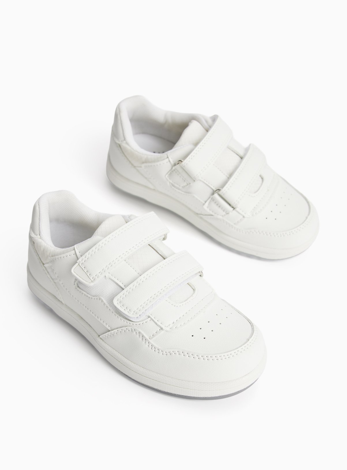 White Double Strap Trainers 