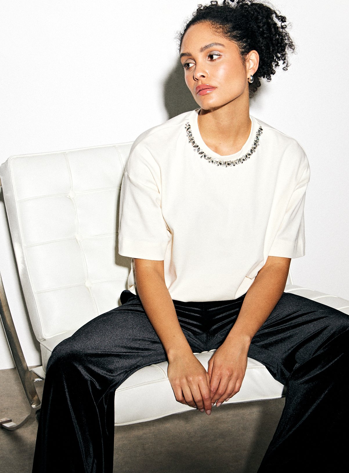 Embellished Necklace Tee 