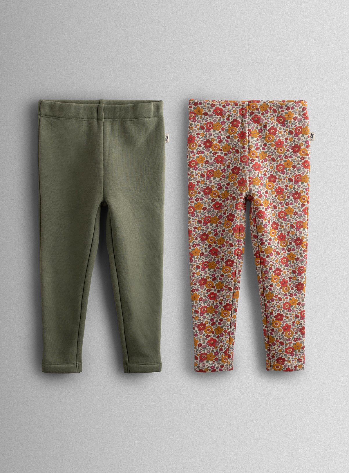 JOJO MAMAN BÉBÉ 2 Pack Printed Fleece Lined Leggings 18-24 months