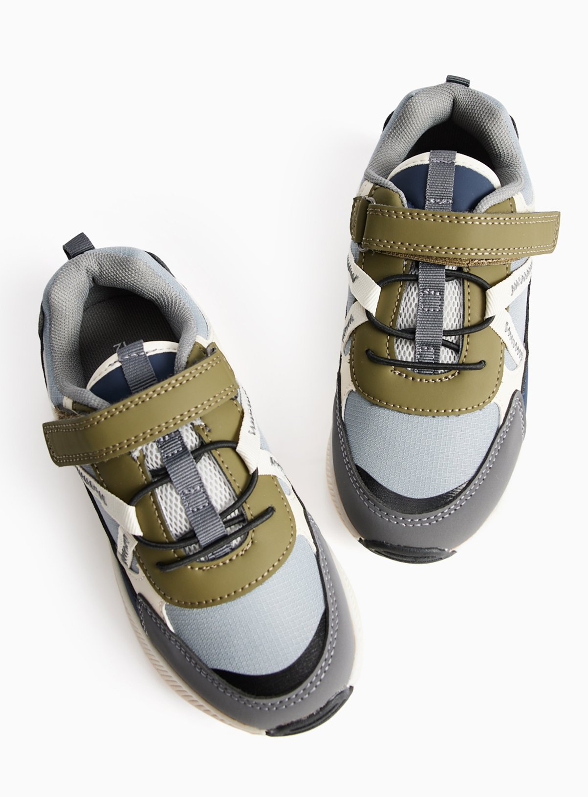 Blue & Khaki Runner Trainers 