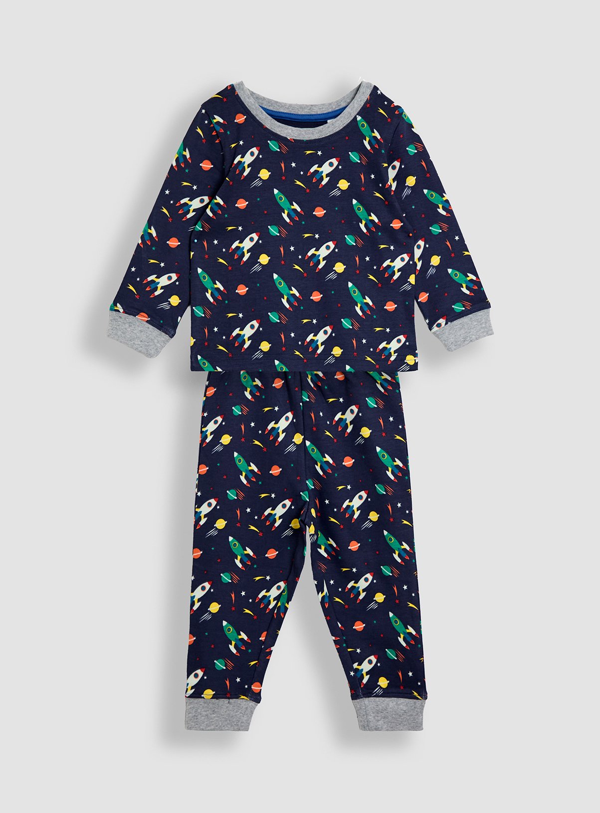 JOJO MAMAN BÉBÉ Glow In The Dark Space Print Jersey Pyjamas