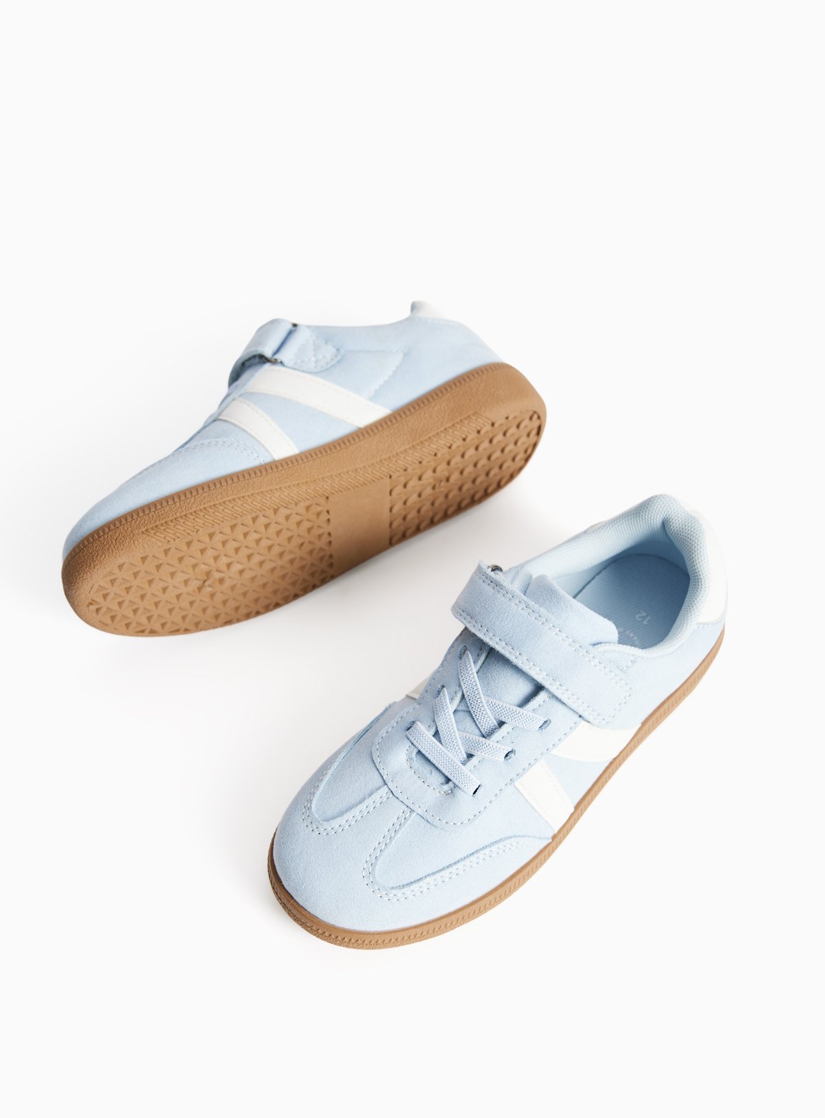 Blue & White Retro Court Trainers 