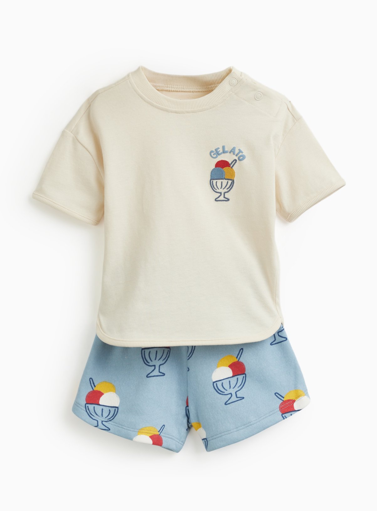 Gelato Print Shorts & T-Shirt Set 9-12 months