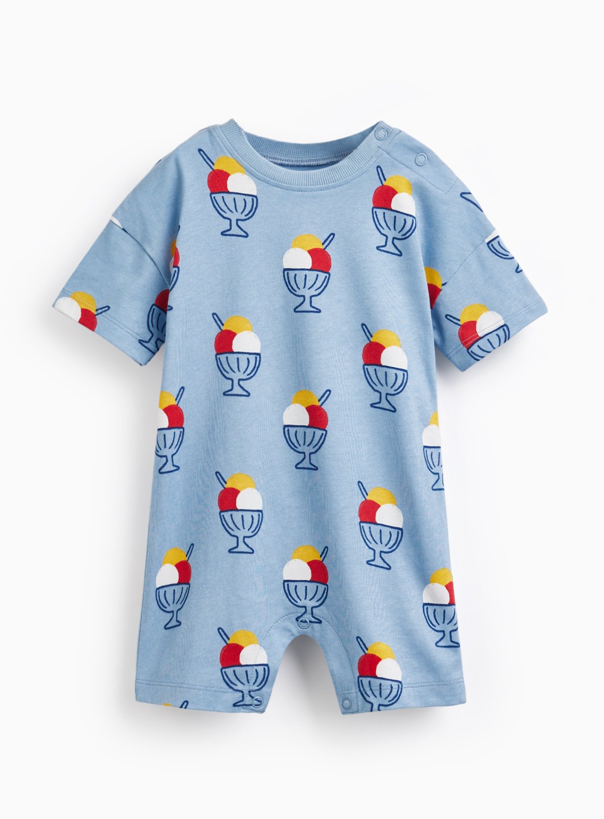 Blue Gelato Print Romper