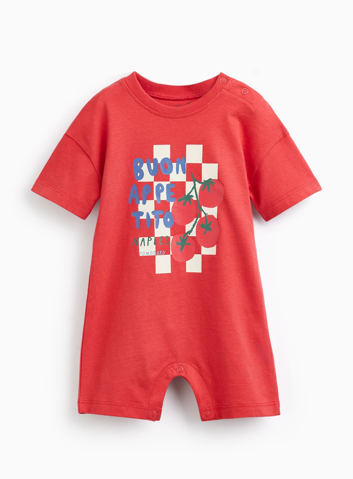 Red Buon Appetito Graphic Romper 12-18 months